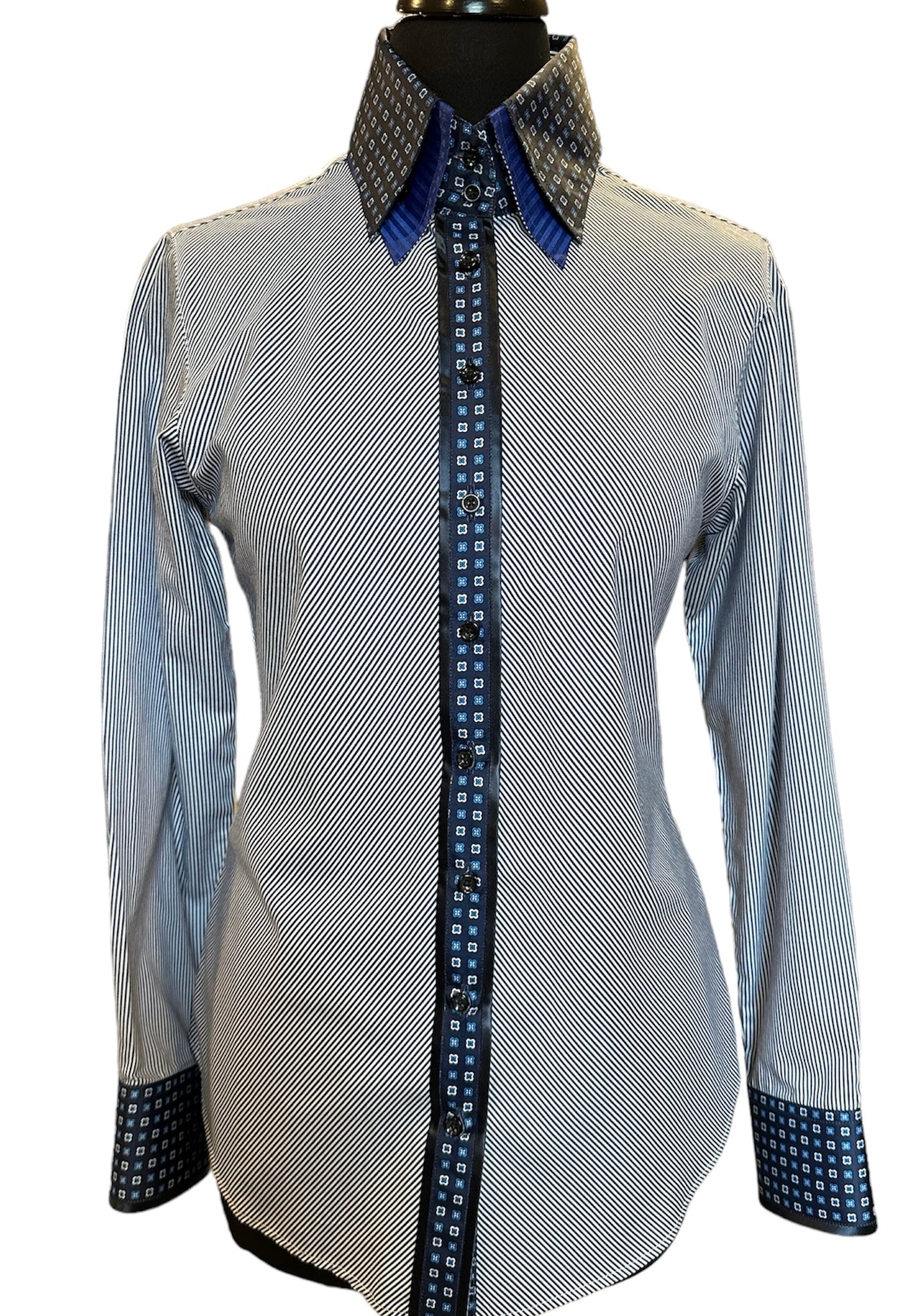 Western Button Up Stripe and Floral Print