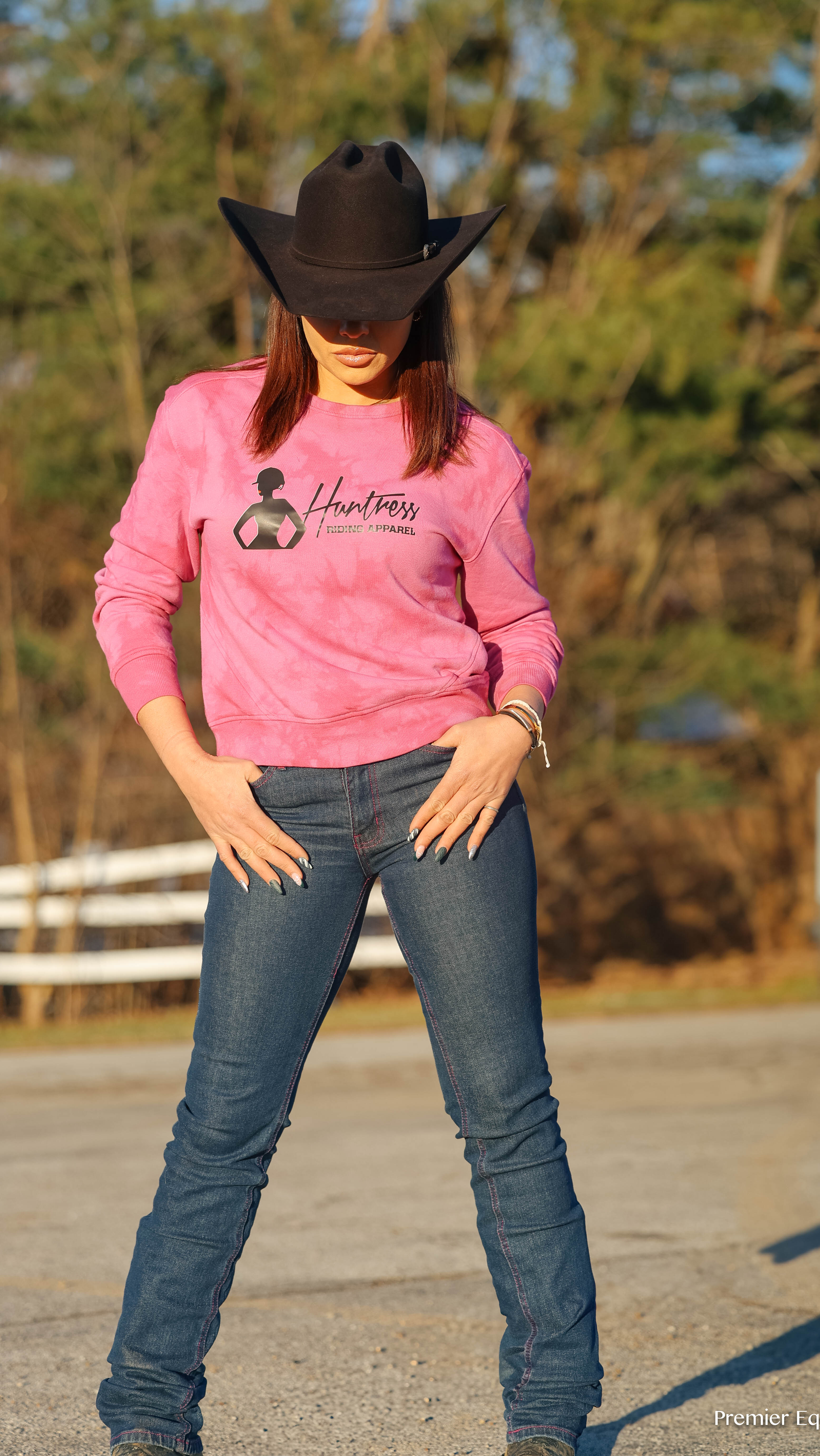 Western Jeans Boot Cut “Raspberry” Stitching