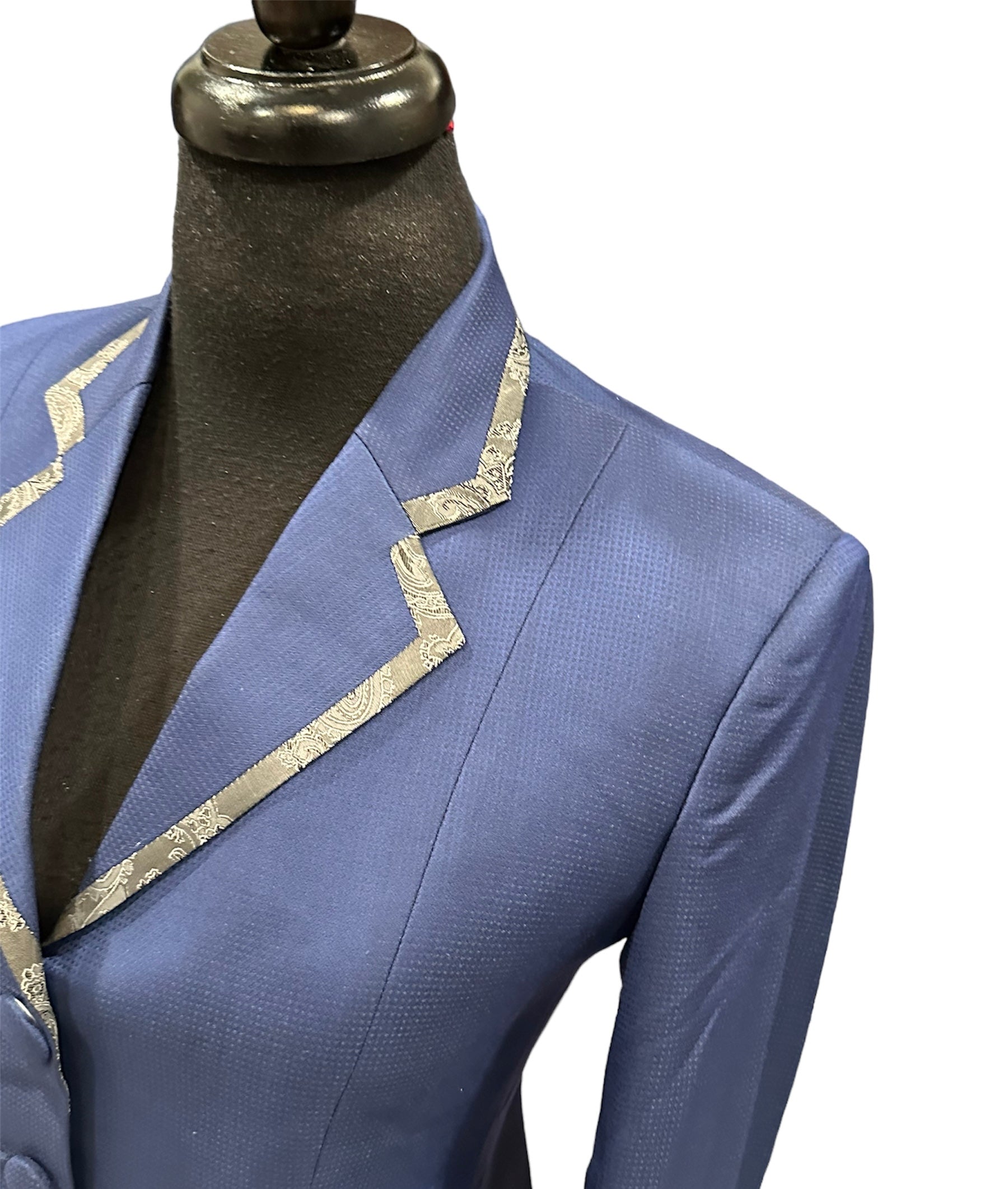 Western Showmanship Suit “E Line” Blue and Silver