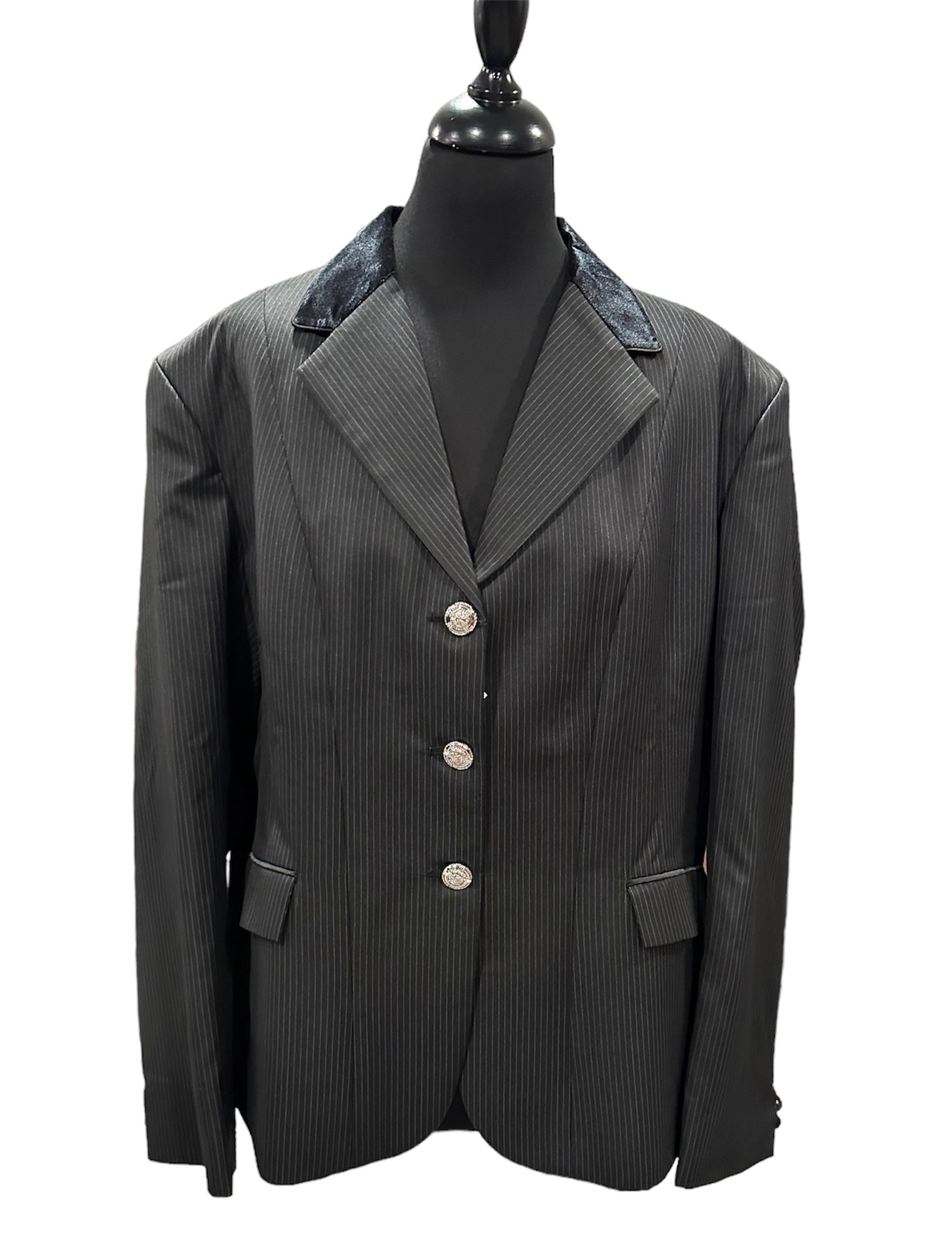 English Show Coat Black Stripe Fabric Code R217
