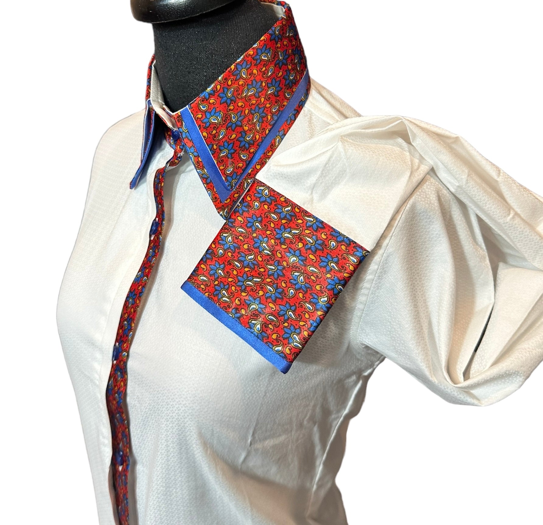 ‼️NEW‼️ Western Button Up White with Red and Blue Floral ONE ONLY