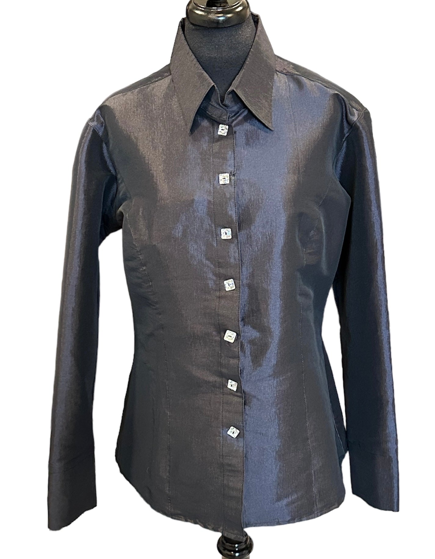 Stretch Taffeta Western Button Up