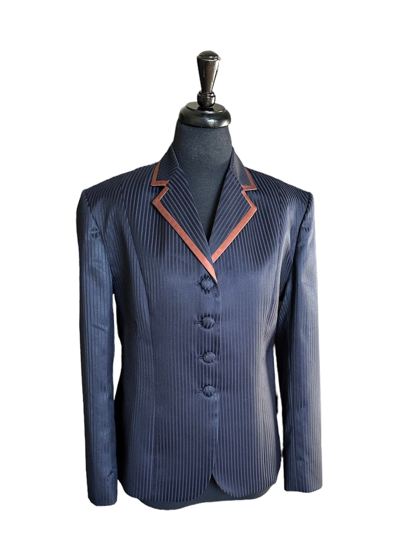 Showmanship Suit Fabric Code HR0105 Navy Self Stripe “Set”