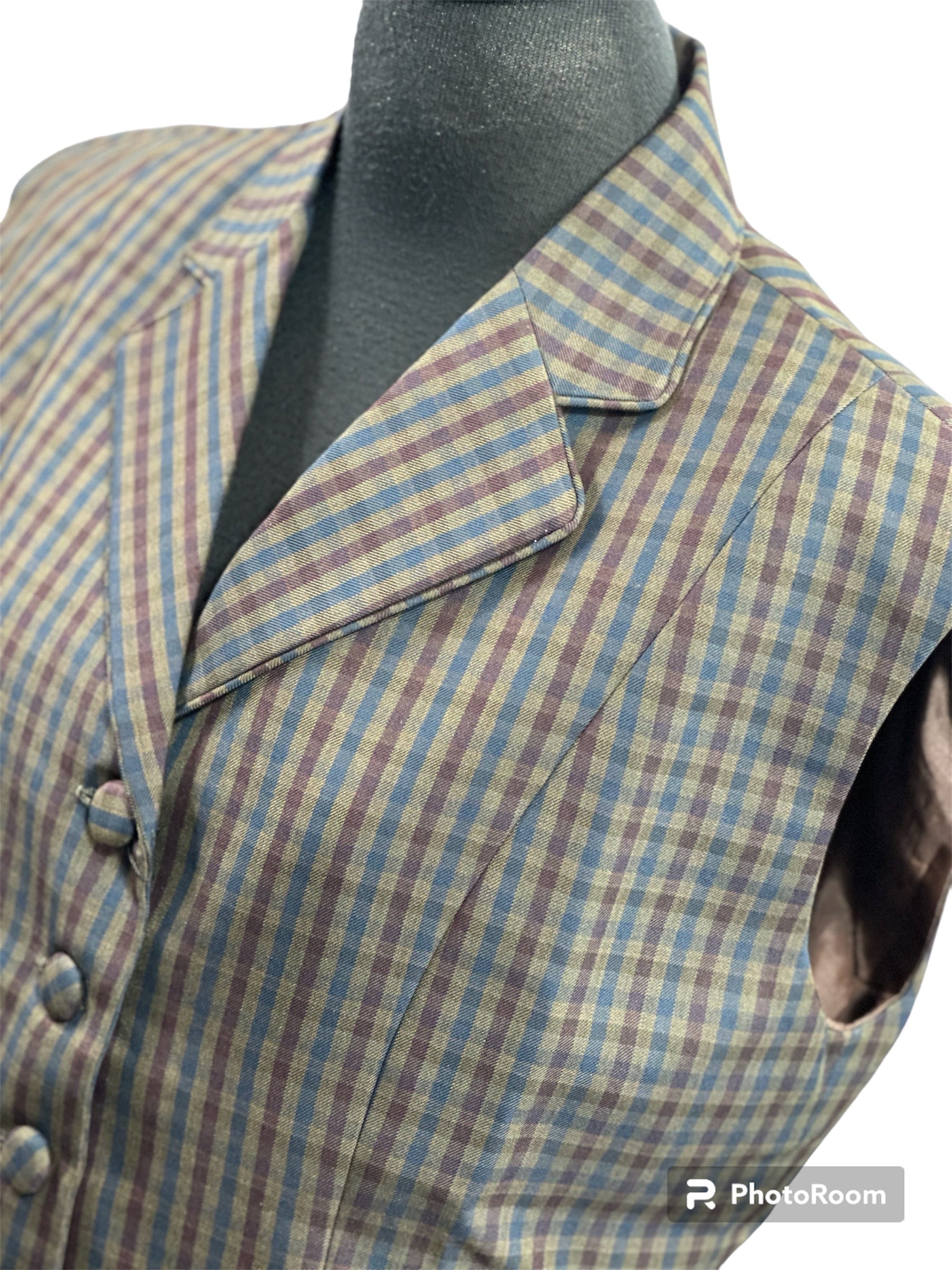 Western Vest Plaid Fabric Code R377