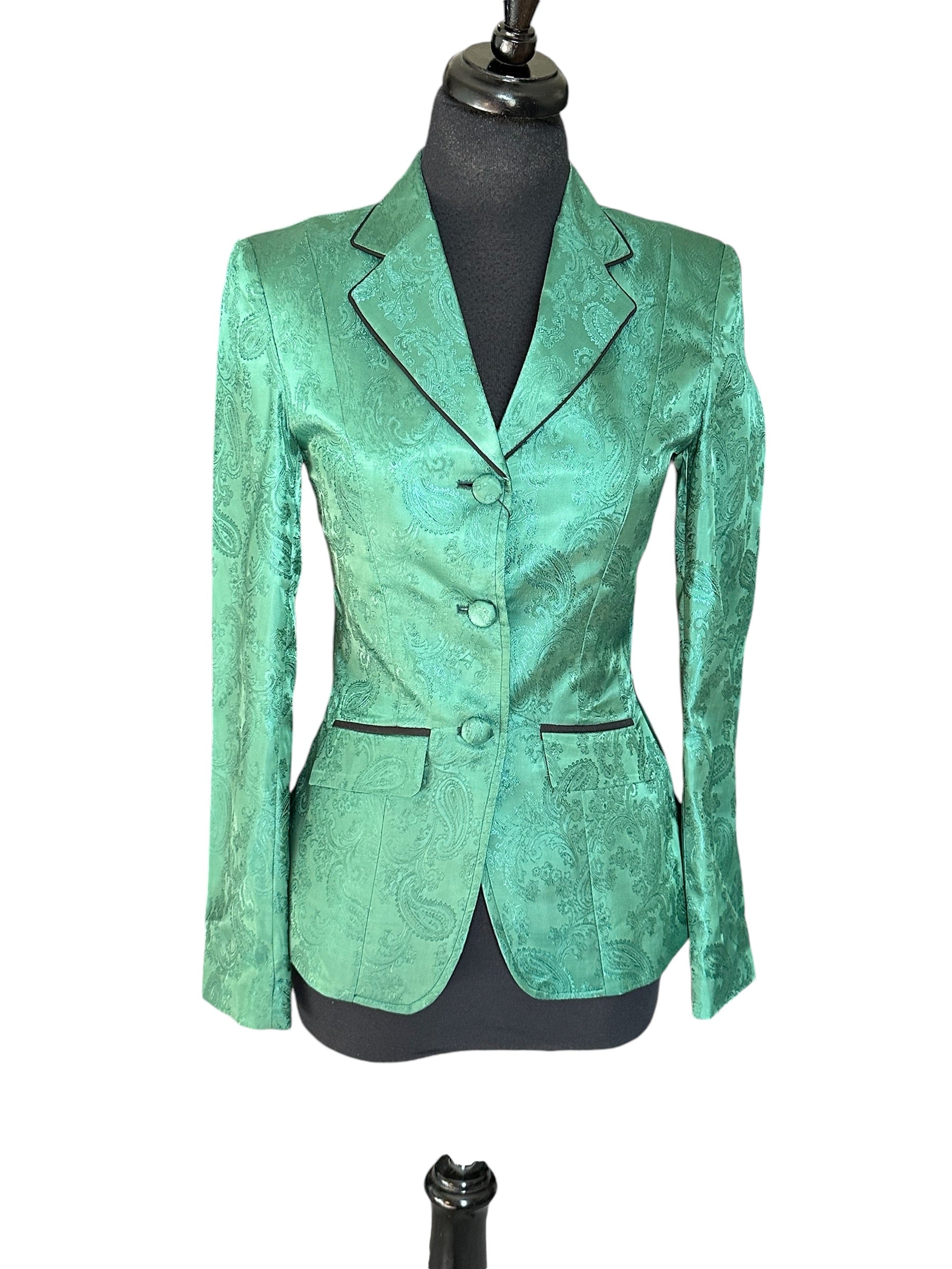 English Show Coat Green Paisley