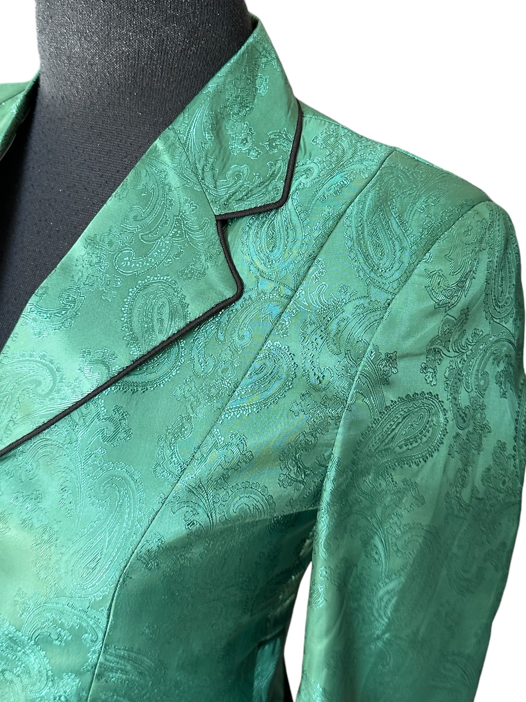 English Show Coat Green Paisley