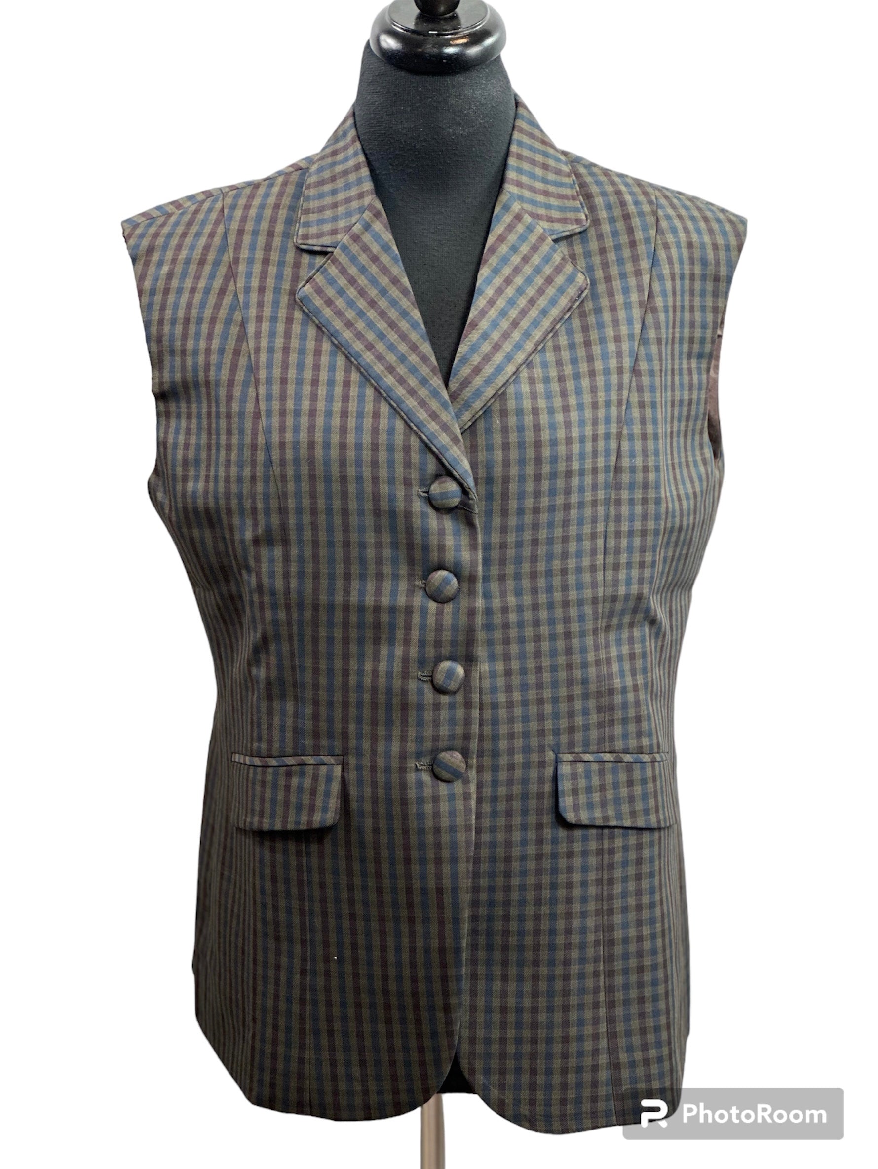 Western Vest Plaid Fabric Code R377