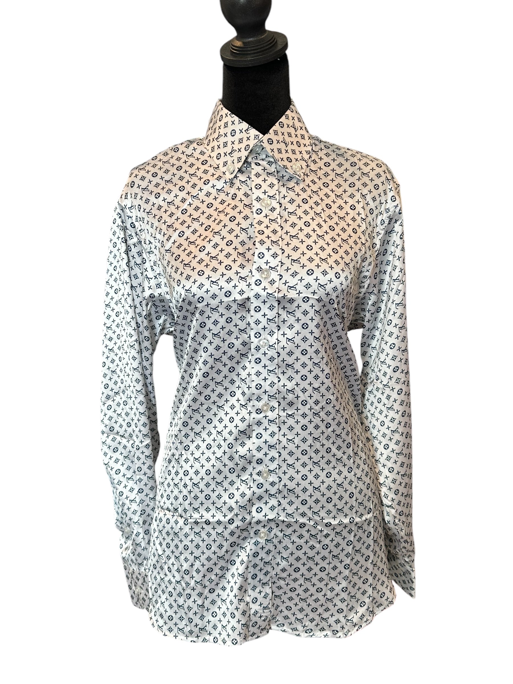 Western Button Up Satin LV PLUS SIZE