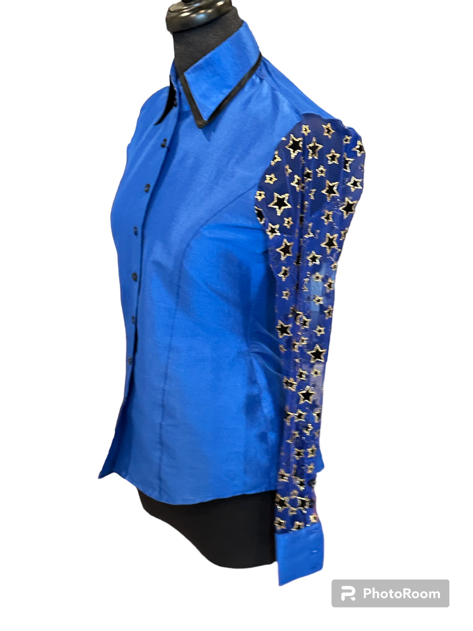 Stretch Taffeta Western Button Up