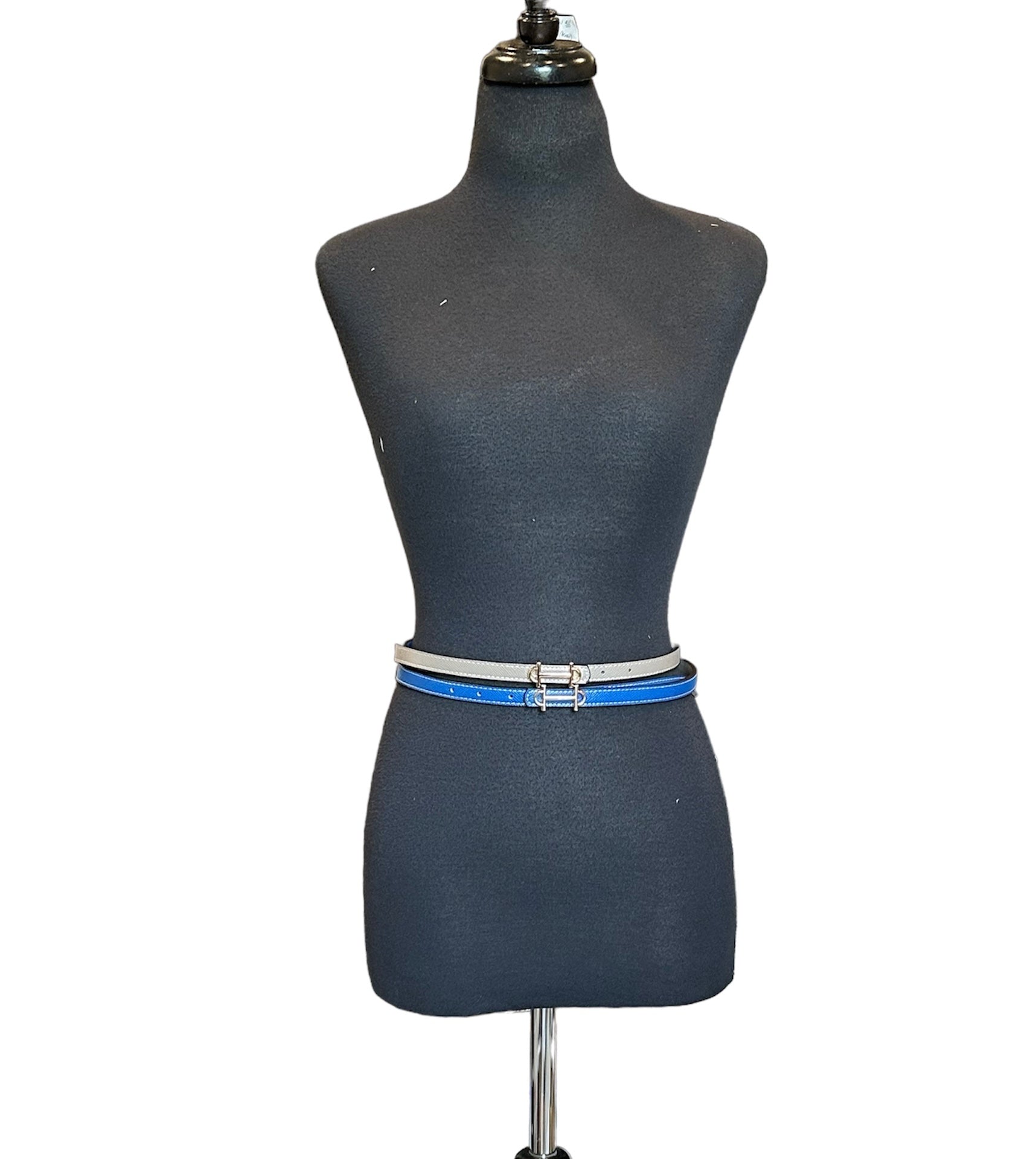 Reversible Mini Bit Belts ( Blue and Taupe)
