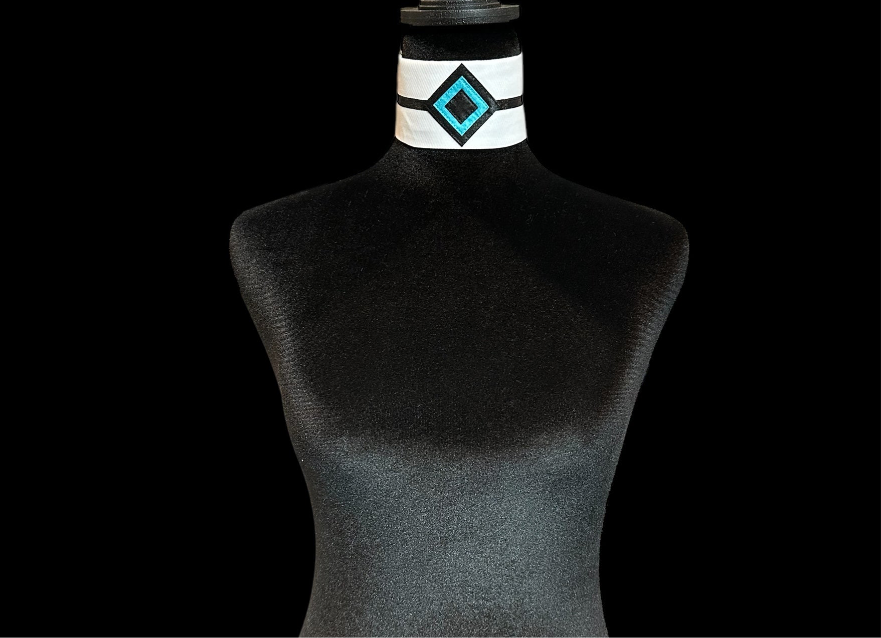 Single Collar Black With Teal
