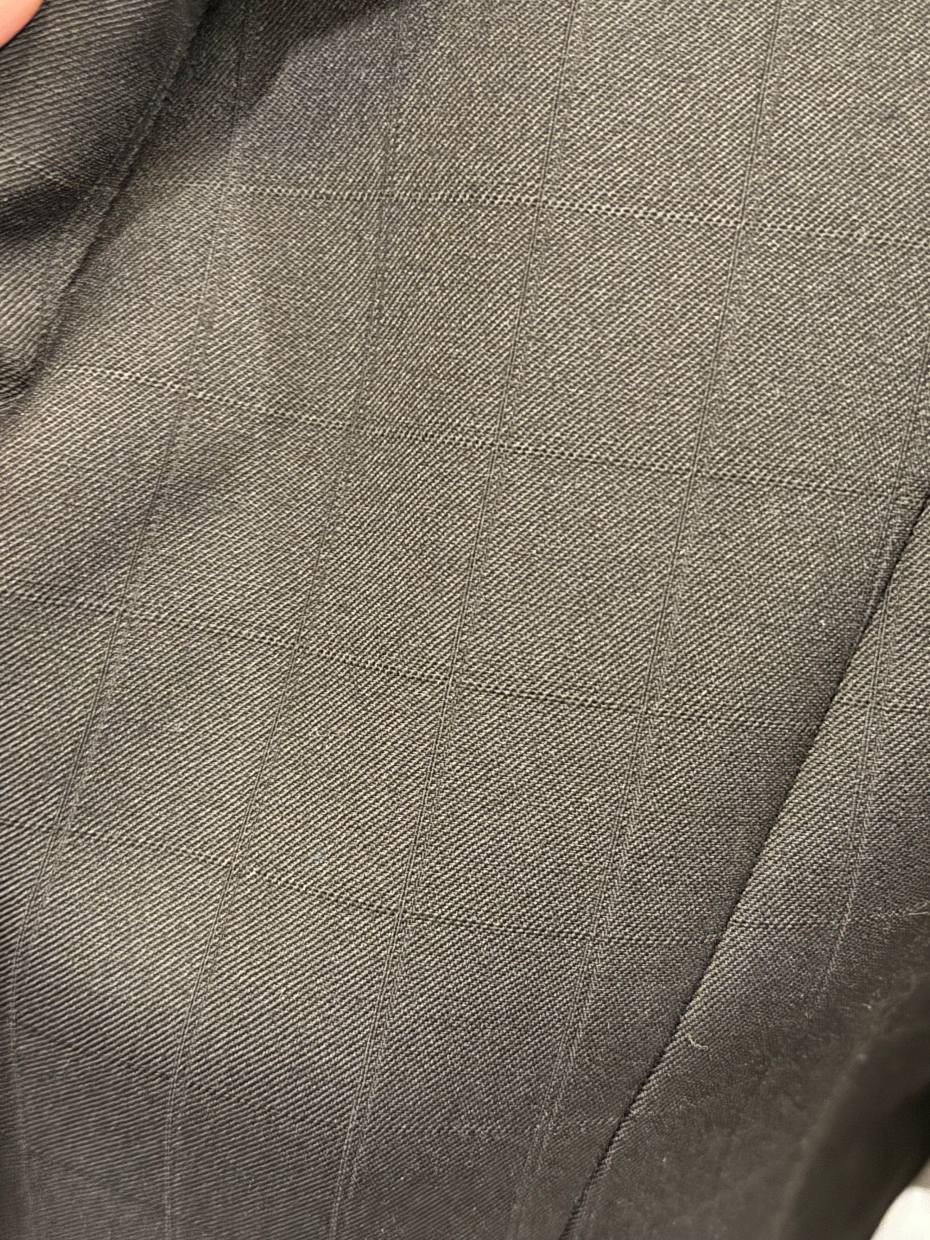 English Show Coat Black Windowpane Fabric Code R148