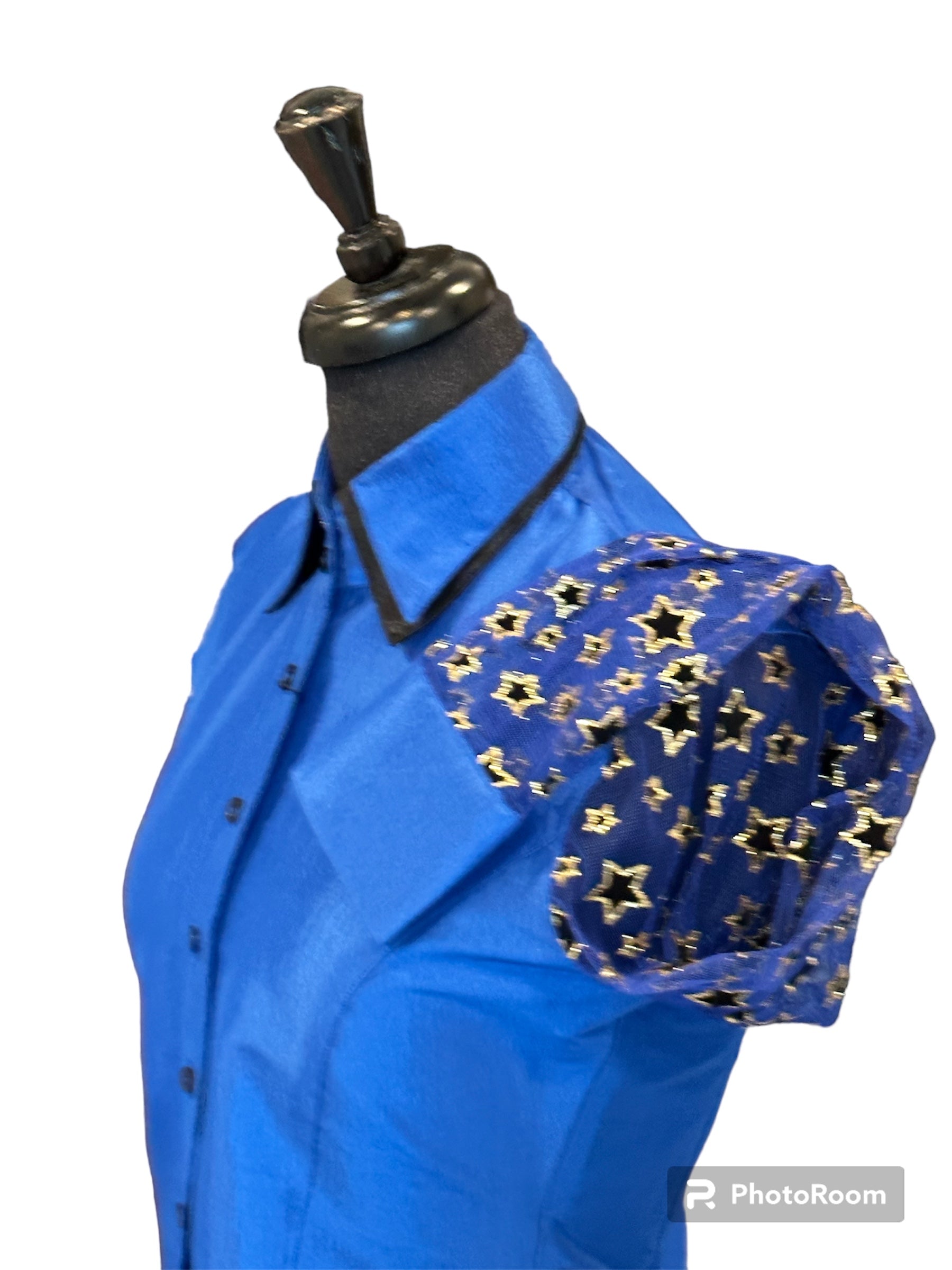 Stretch Taffeta Western Button Up