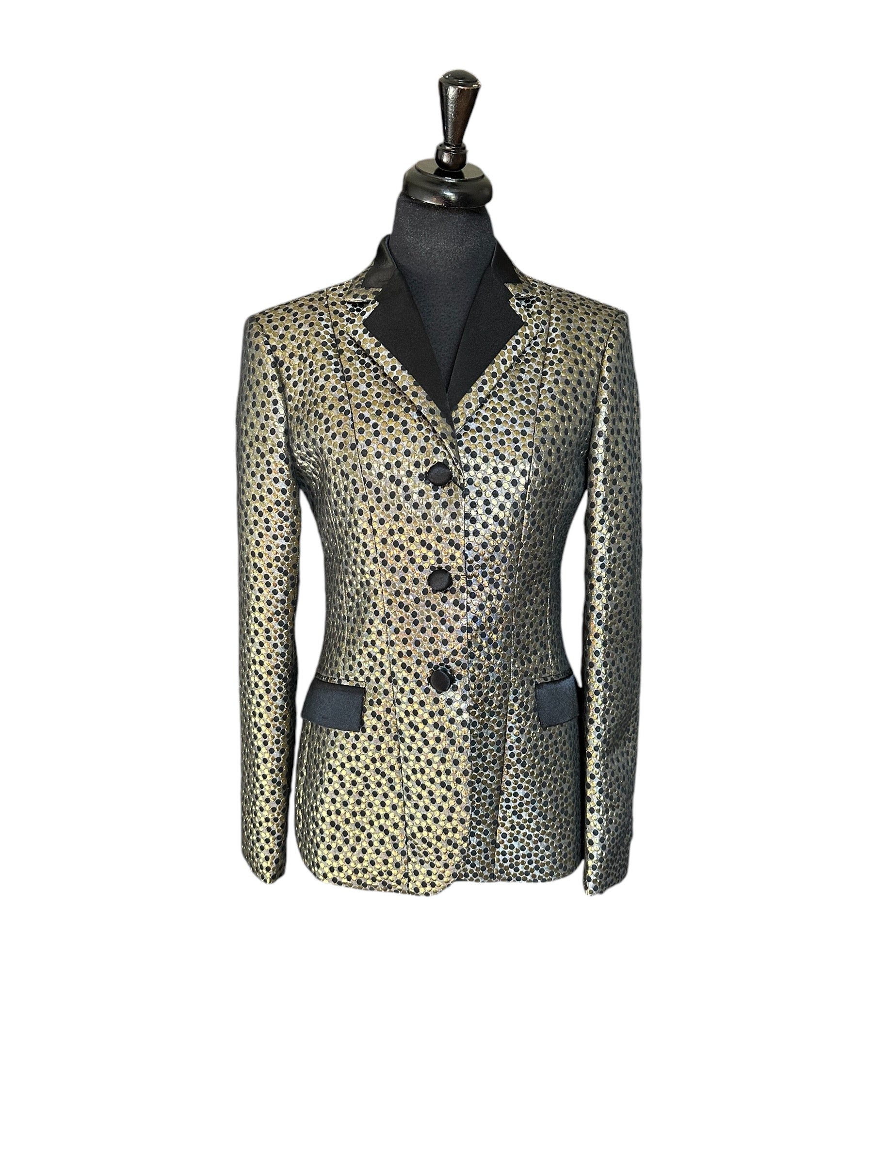 Halter Coat Black and Gold R345