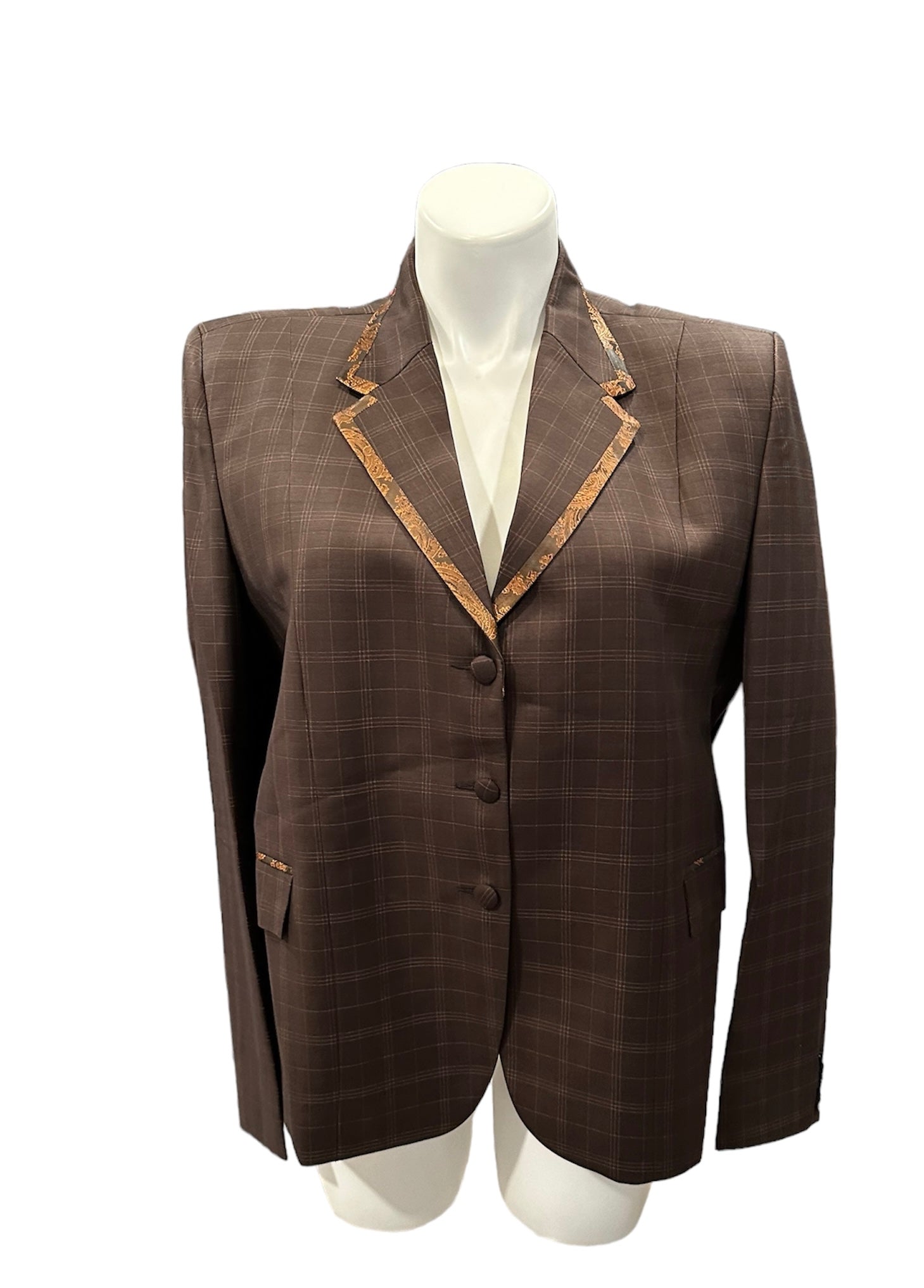 English Show Coat Brown and Bronze Plus Size