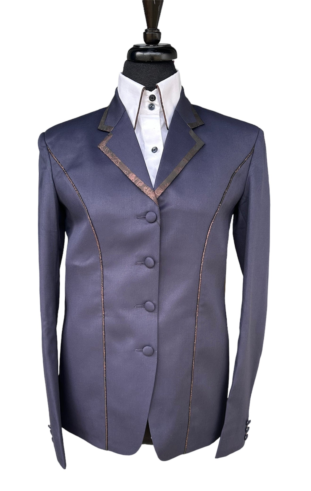 Western Showmanship Suit Navy With Brown