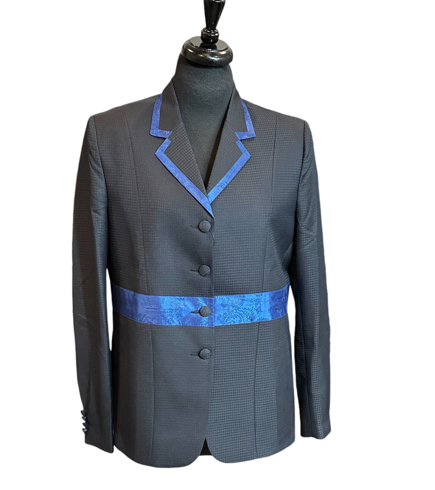 Showmanship Suit Black Mini Box with Blue accents