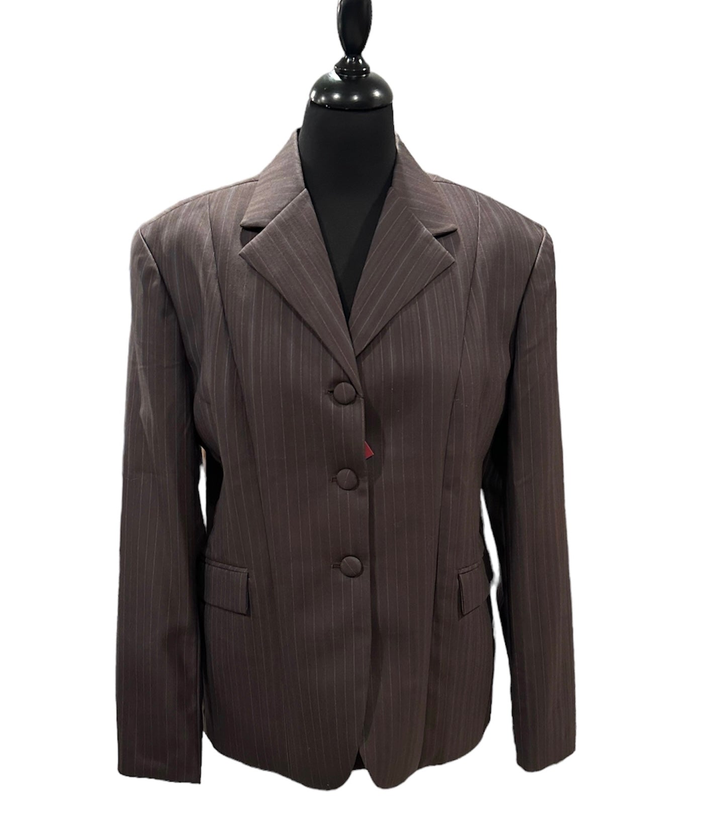 English Show Coat Brown Stripe Fabric Code MD012721