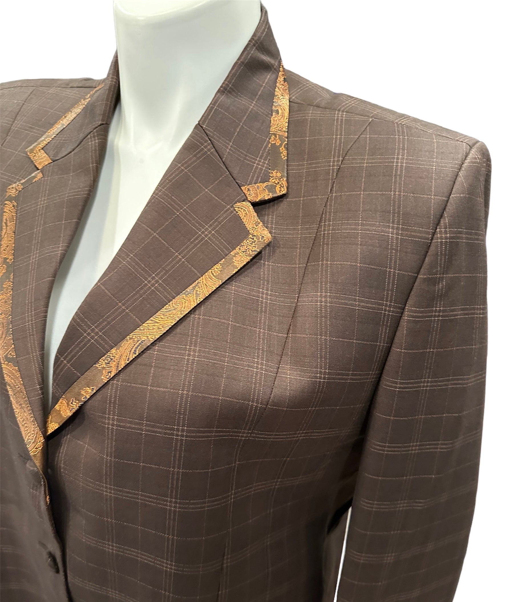 English Show Coat Brown and Bronze Plus Size