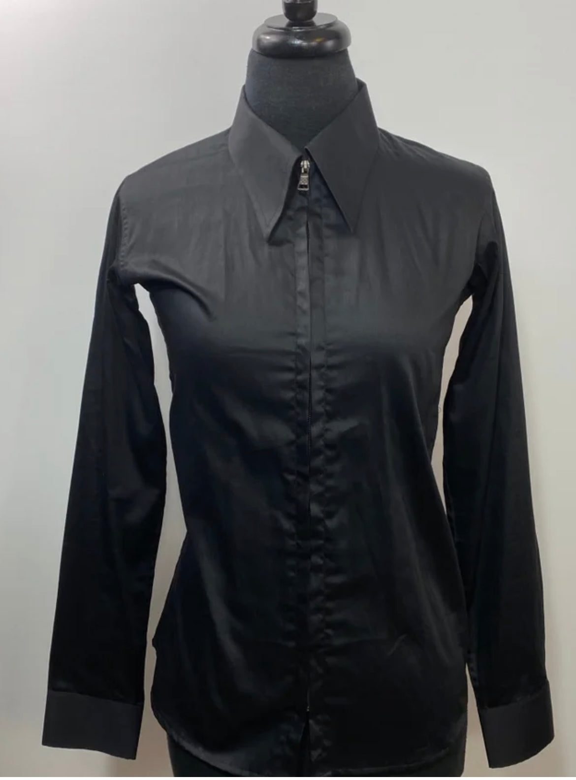 Western Zip Up *STRETCH* Solid Black