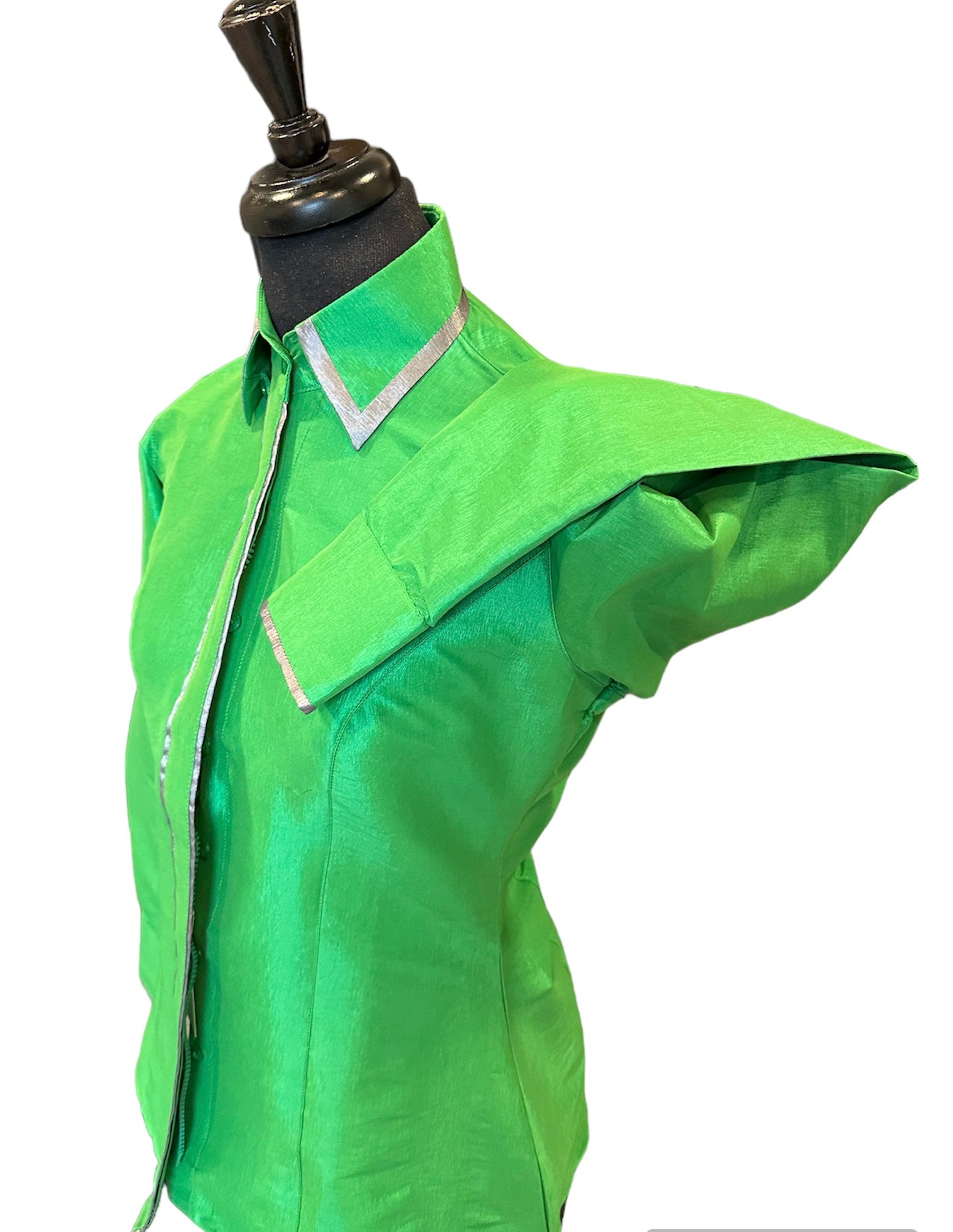 Stretch Taffeta Western Zip Up