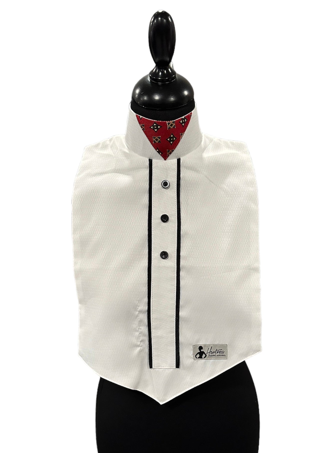Dickie Fabric Code B43 White with Red Navy and Gold Print