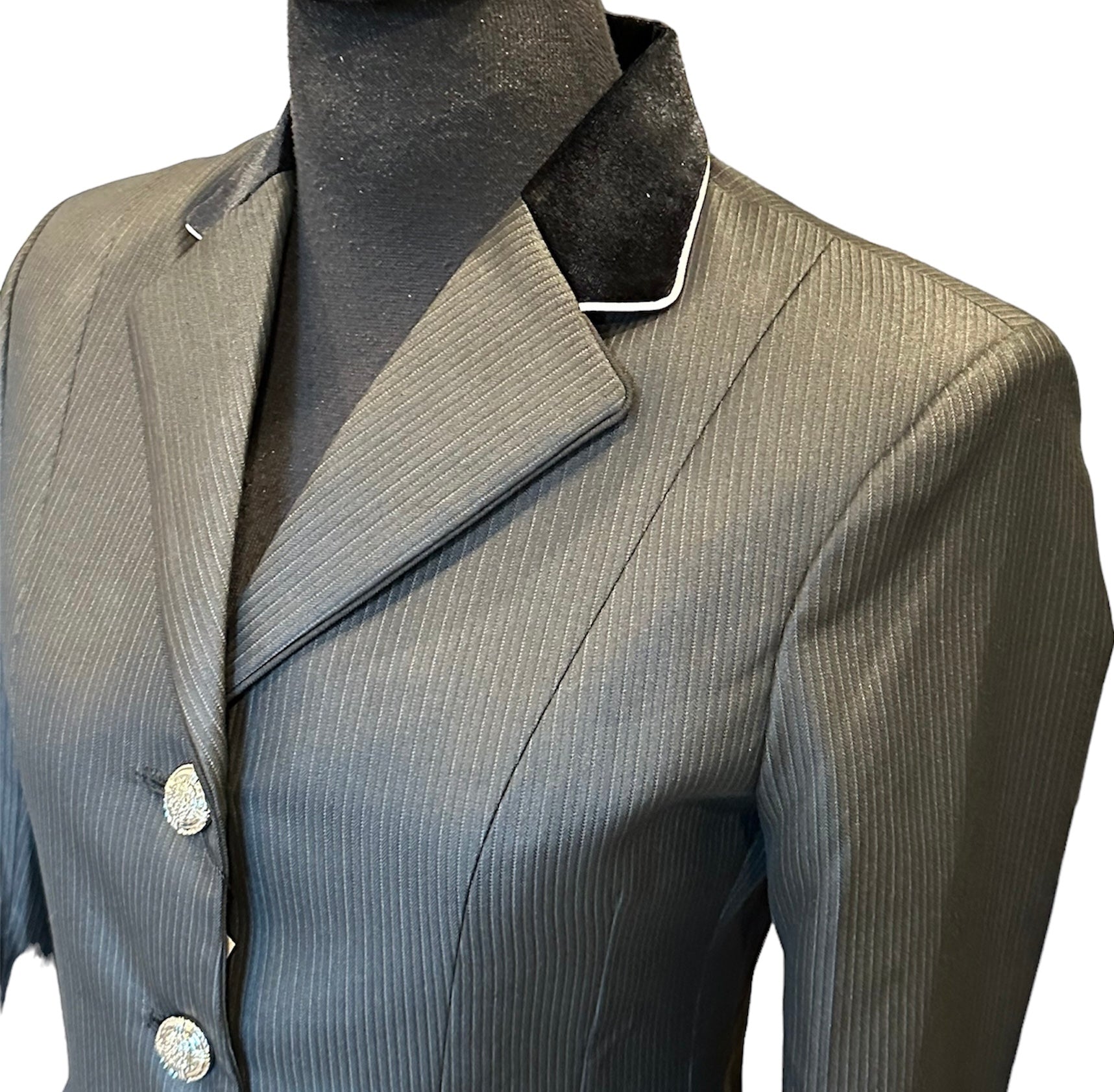 English Show Coat Black Stripe Fabric Code R219