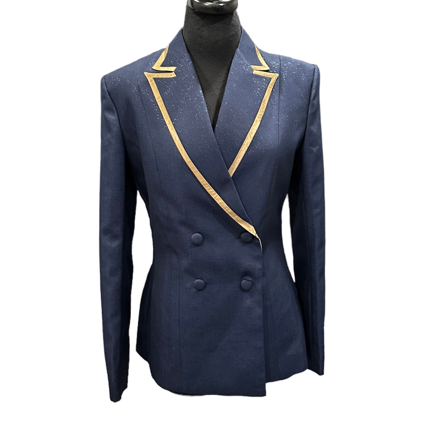 Showmanship Outfit Navy Sparkle with Gold Fabric Code R373