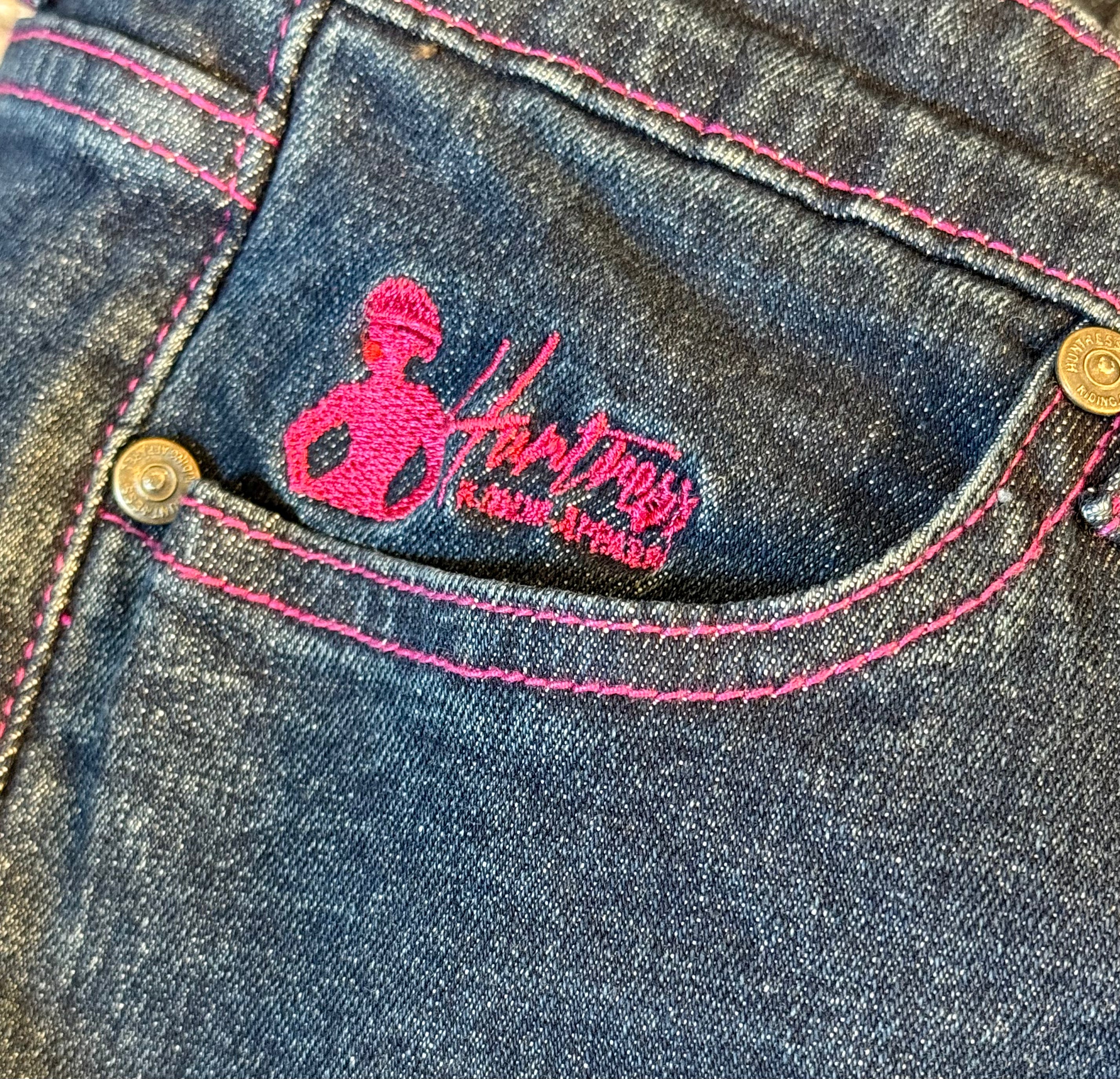 Western Jeans Boot Cut “Raspberry” Stitching