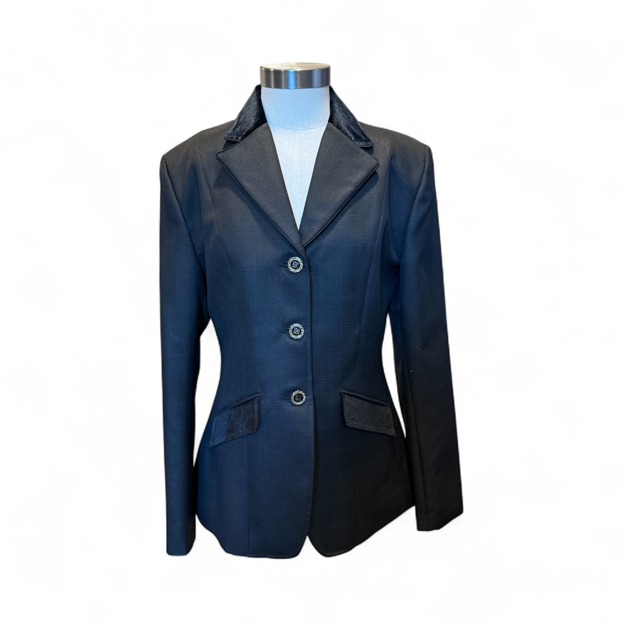 English Show Coat Black WindowPane Plaid