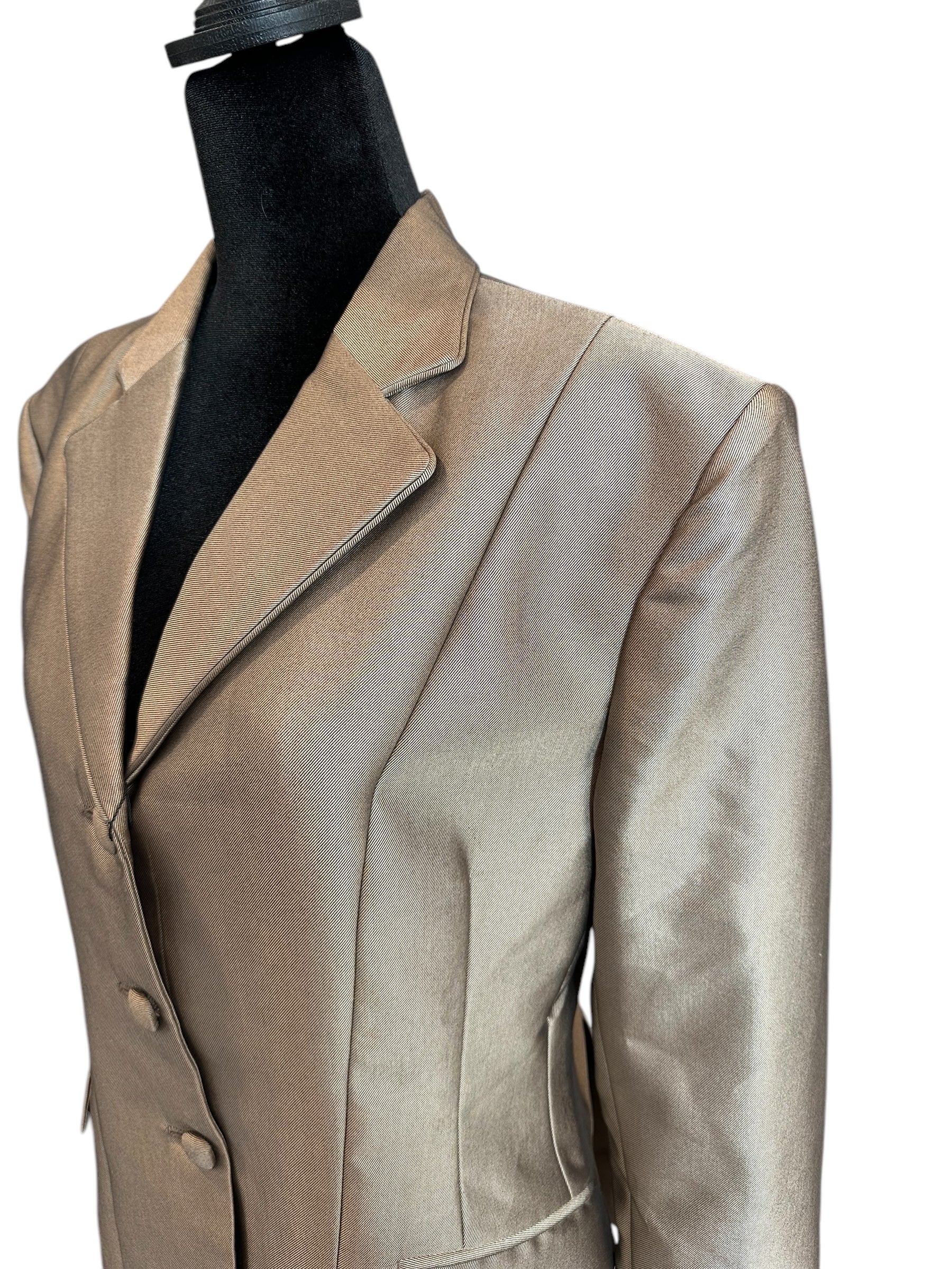 English Show Coat Platinum Bronze Fabric Code R77