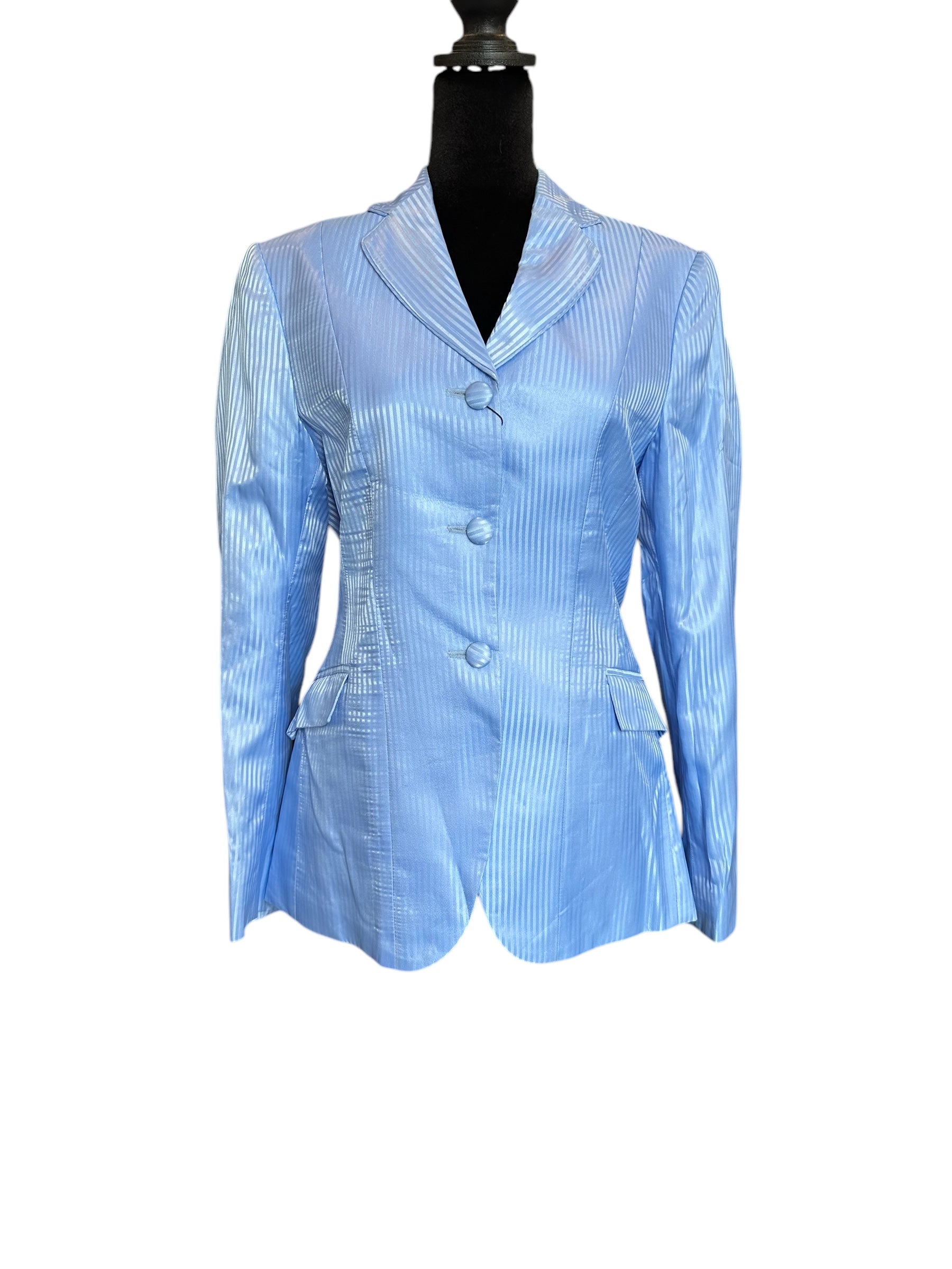 English Show Coat Light Blue Stripe