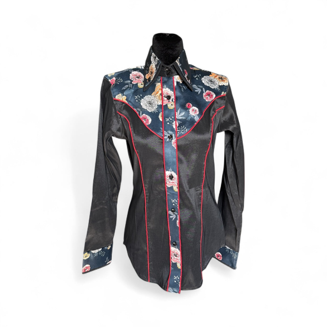 Western Button Up Stretch Taffeta