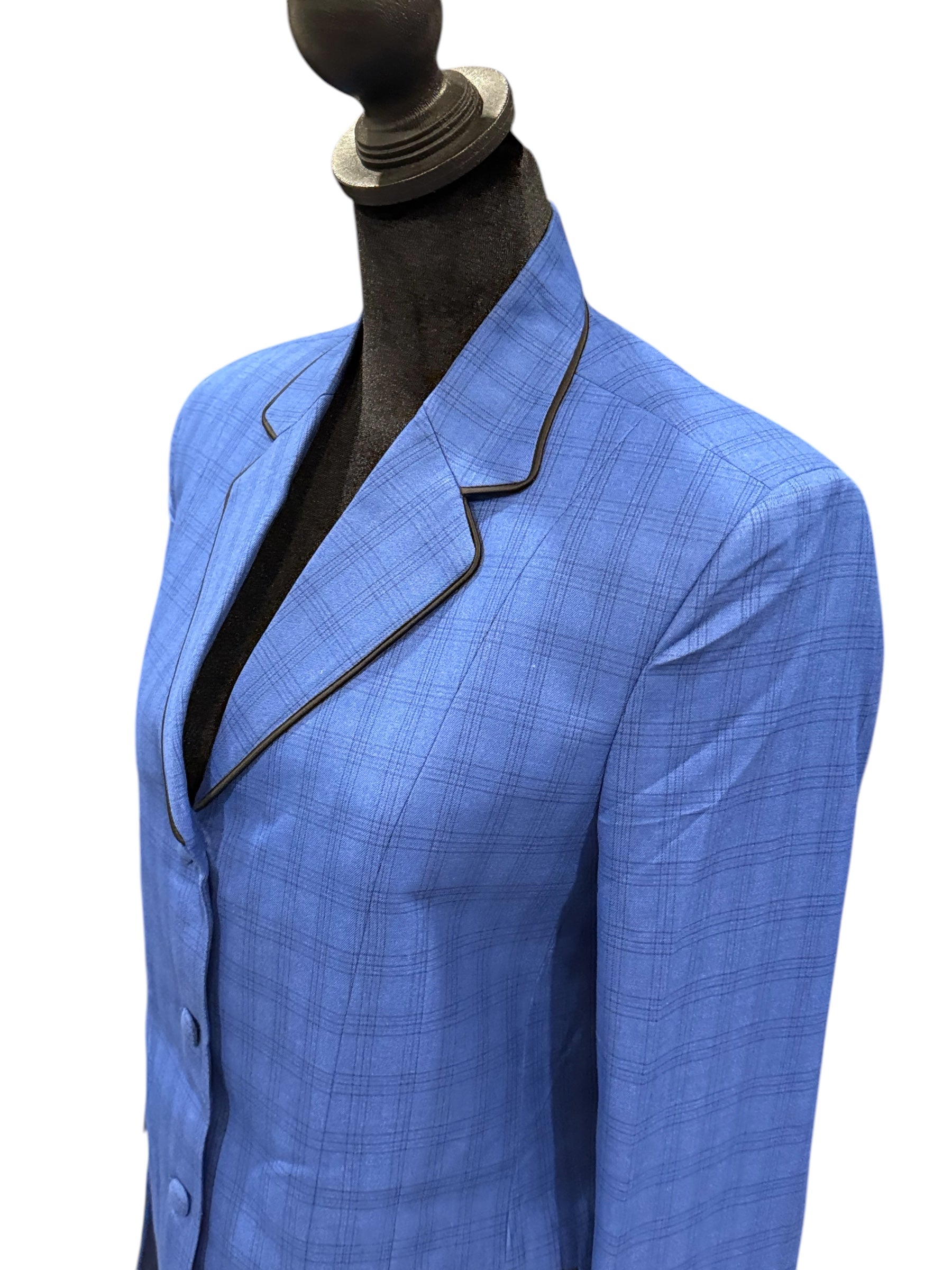 English Show Coat Blue Plaid Fabric Code INDMAR2 * ONE ONLY*
