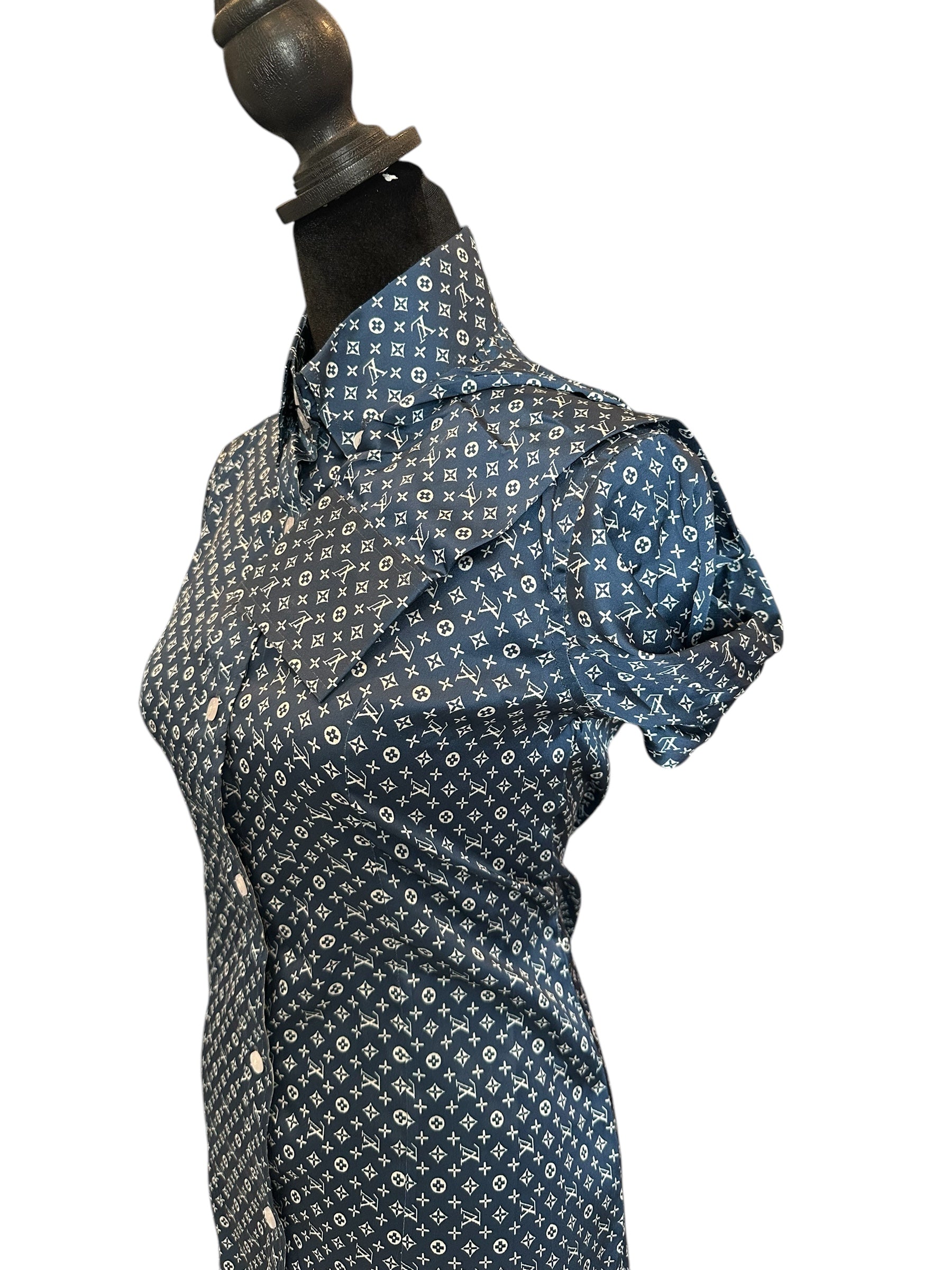 Western Button Up Satin LV