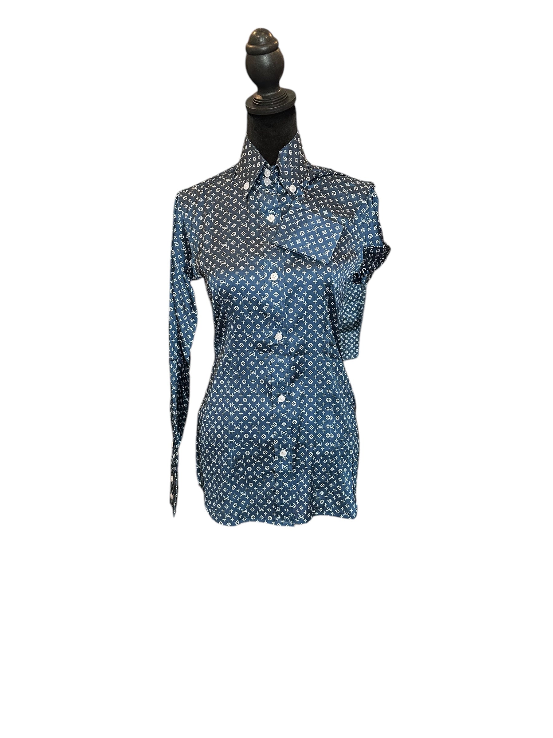 Western Button Up Satin LV