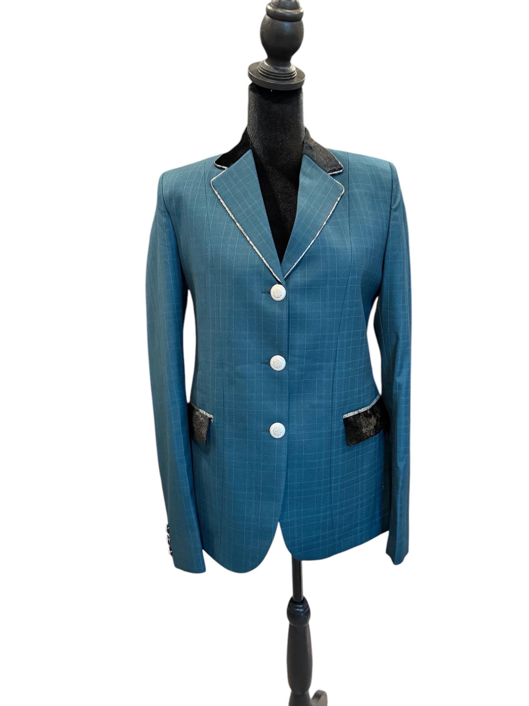 English Show Coat Spruce Green with Black and Grey