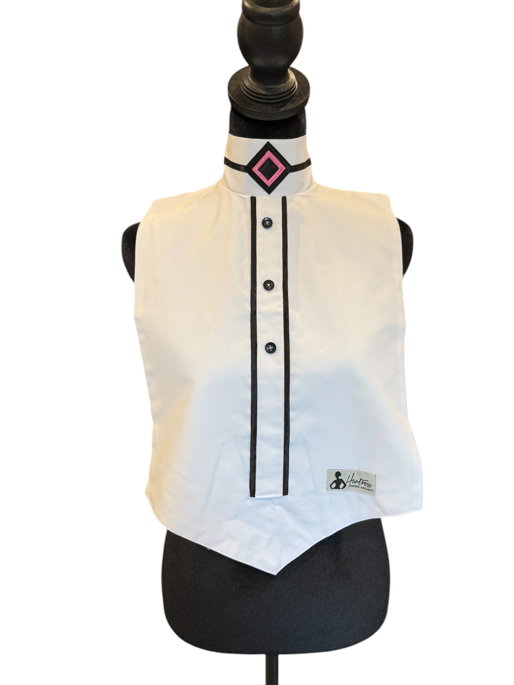 Dickie White With Black and Pink Fabric Code C87
