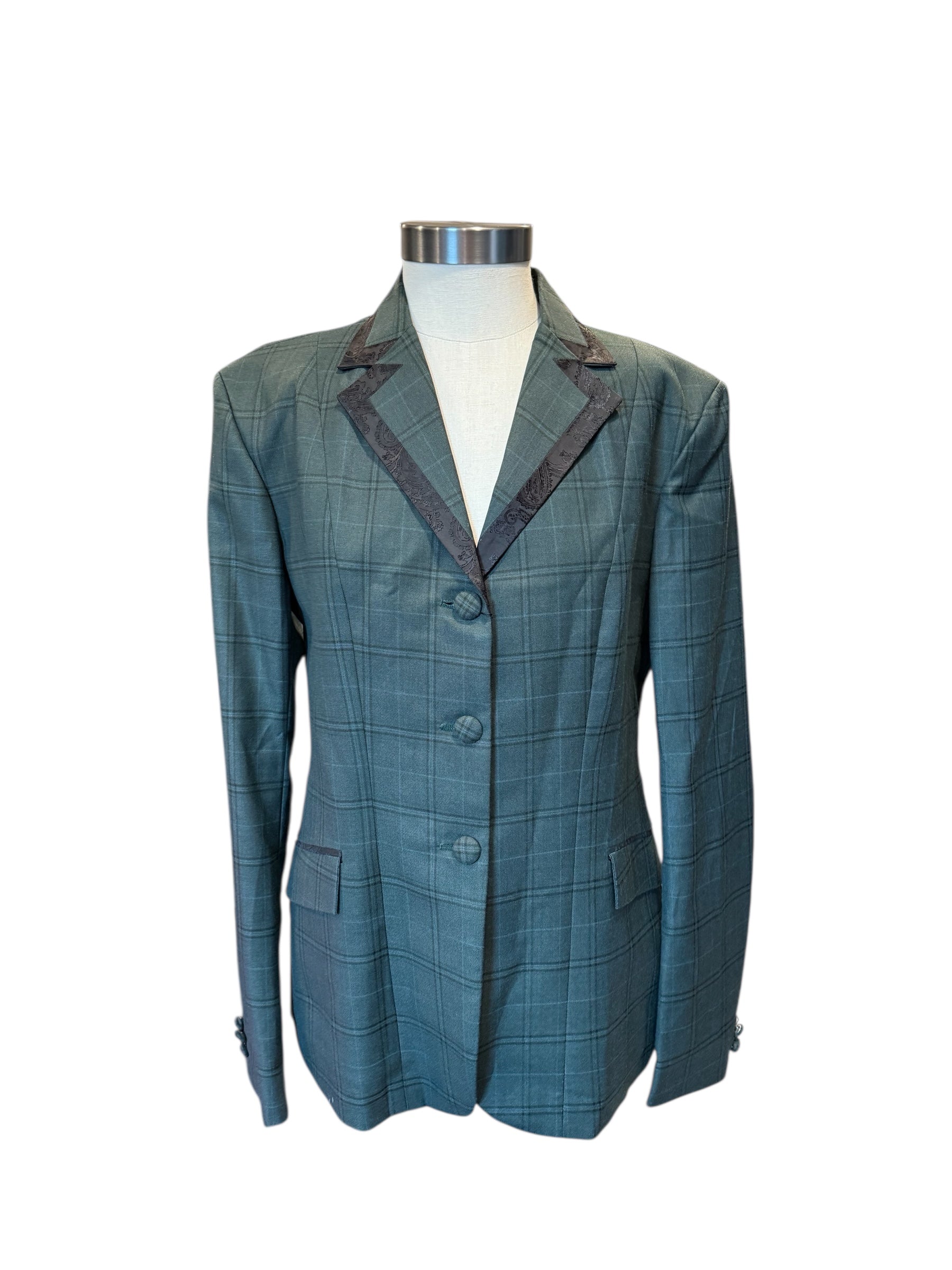 English Show Coat Hunter and Black Fabric Code R282