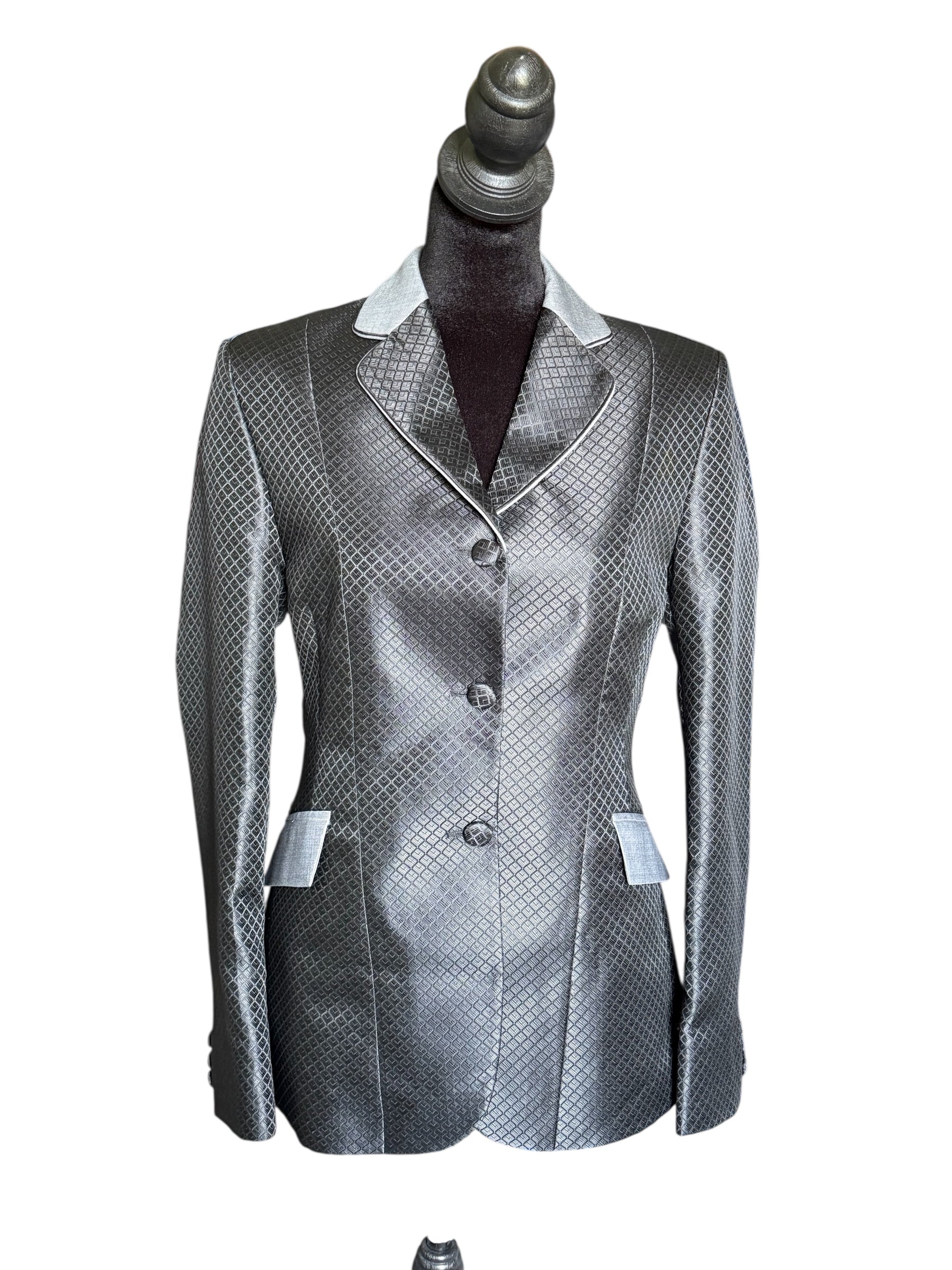 English Show Coat Black with Grey Fabric Code 750-BRD-096
