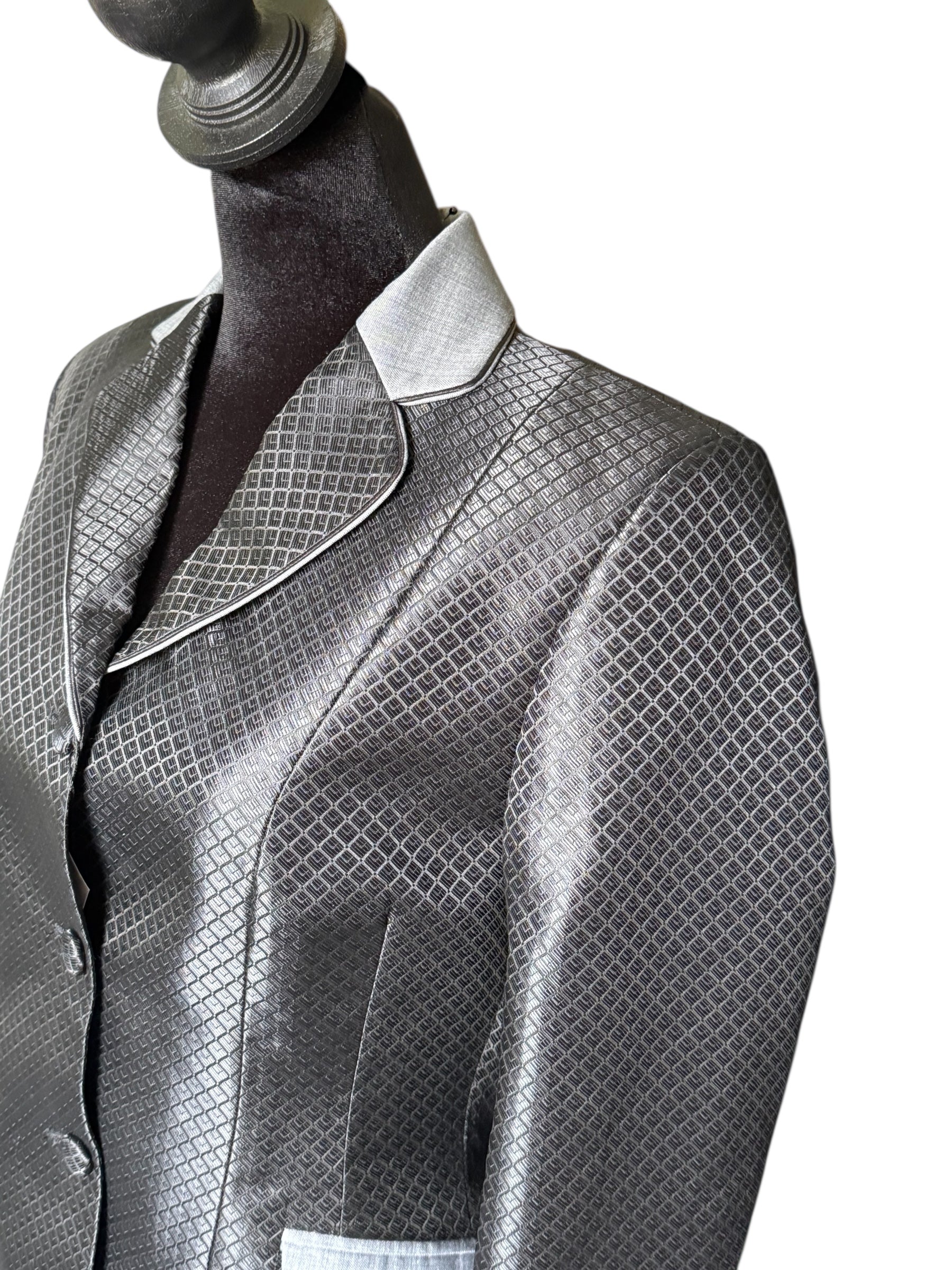 English Show Coat Black with Grey Fabric Code 750-BRD-096