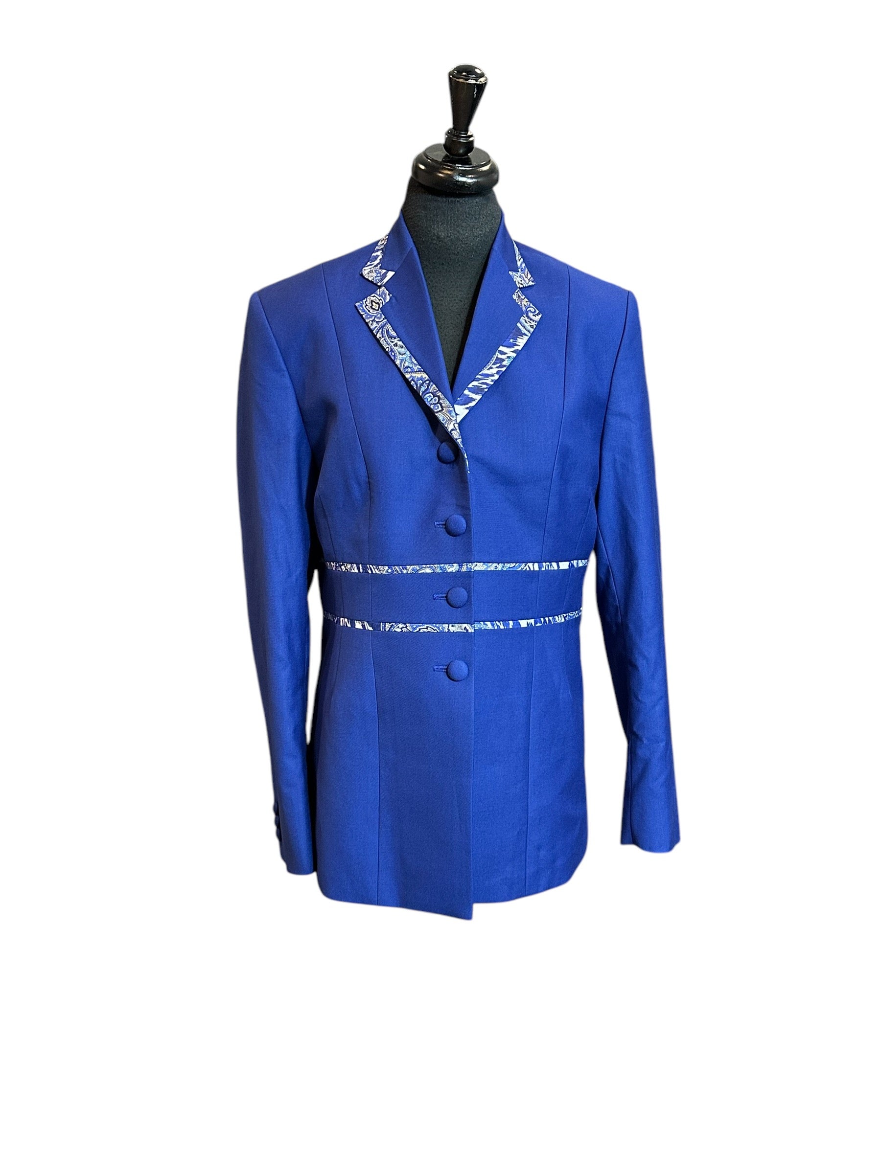 Western Showmanship Suit Royal Blue with Paisley