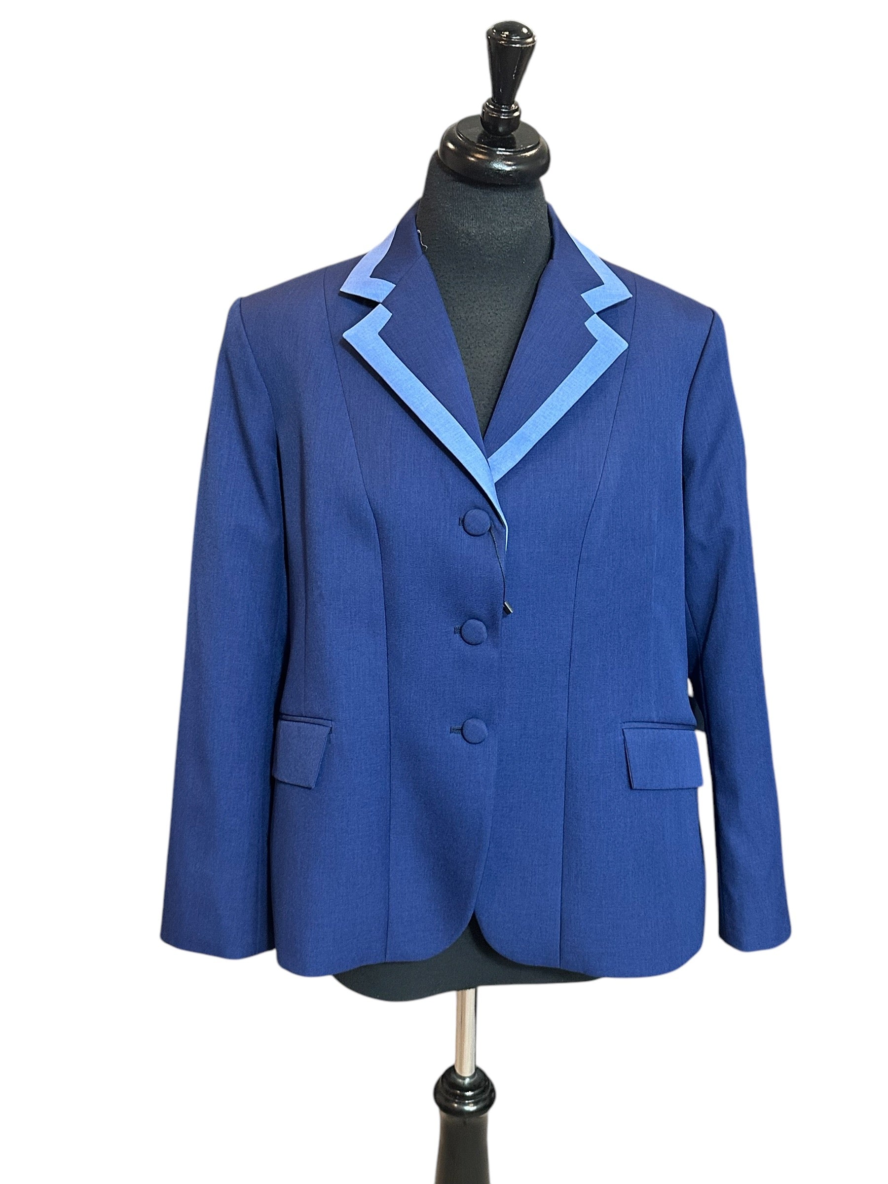 Western Showmanship Suit Blue with Light Blue Trim