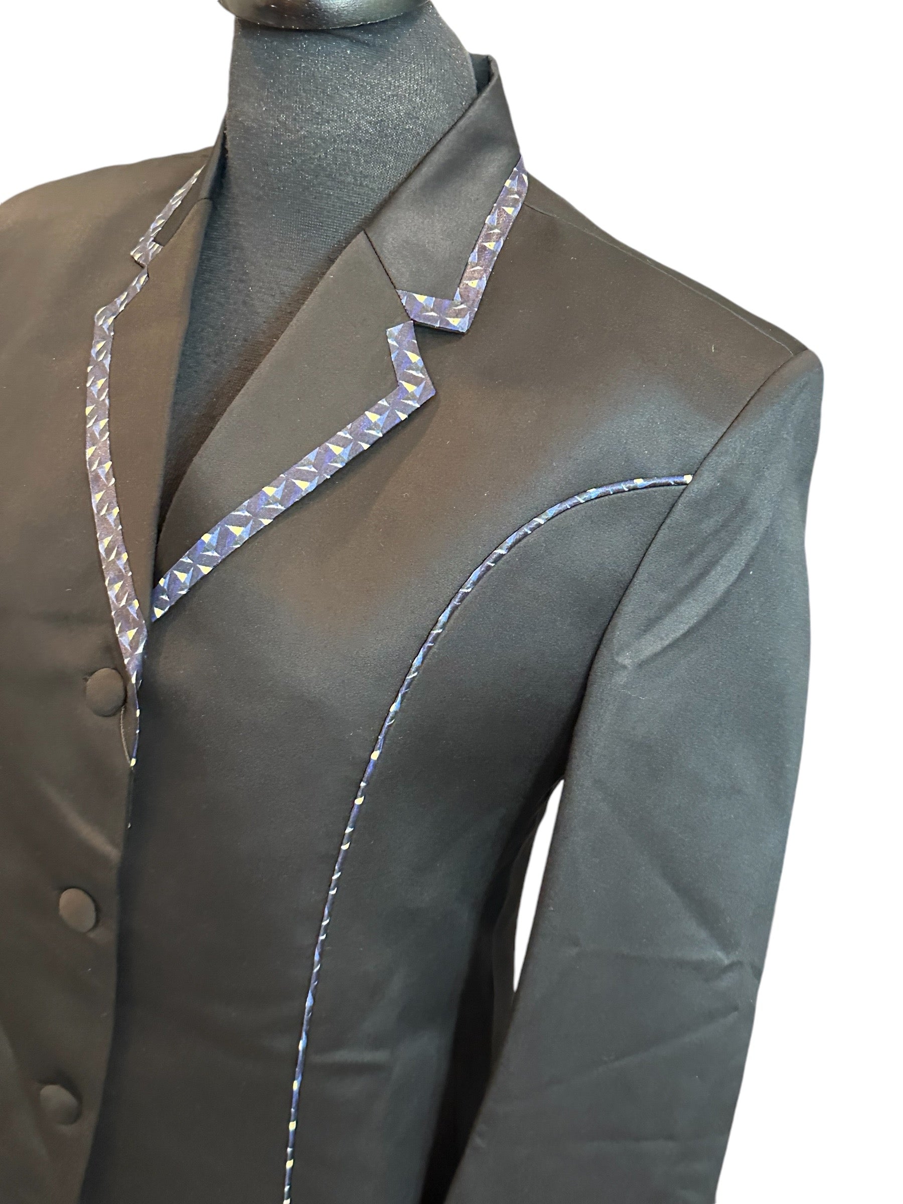 Showmanship Suit Black with Geo Shape Trim