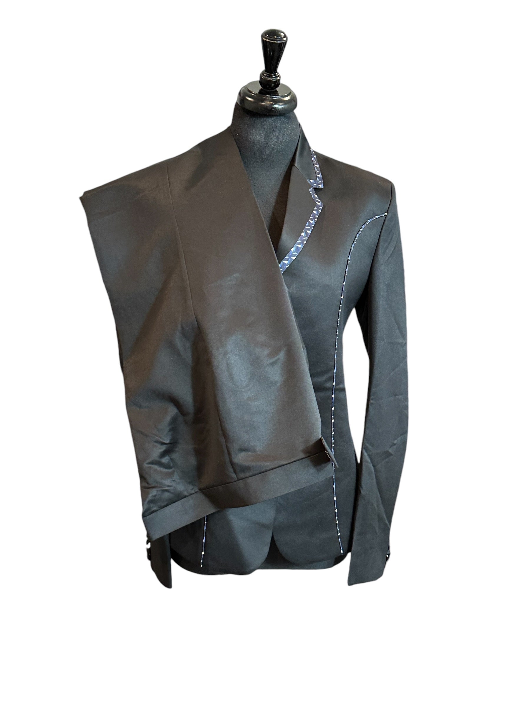 Showmanship Suit Black with Geo Shape Trim