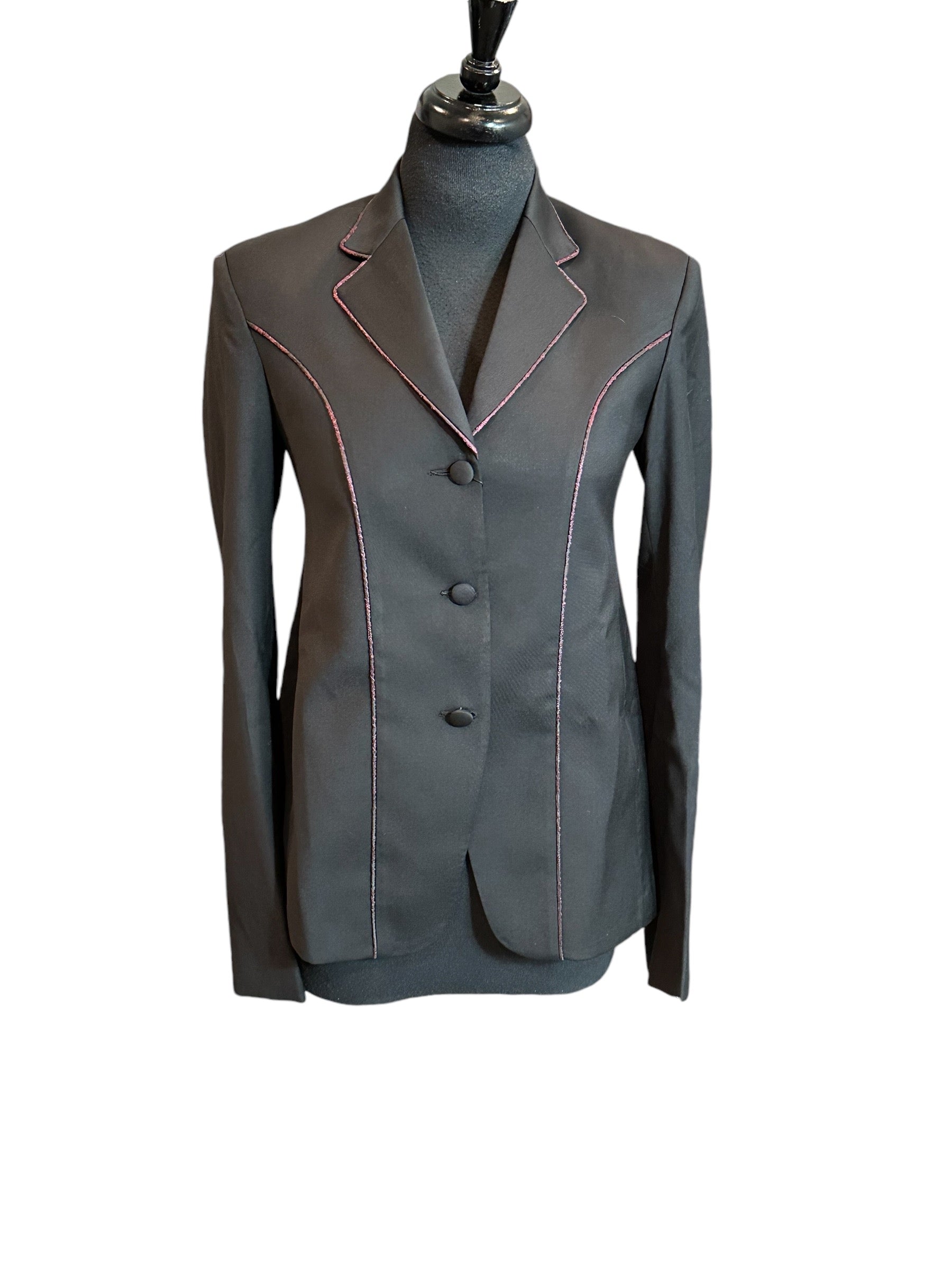 Showmanship Suit Black with Plum Trim