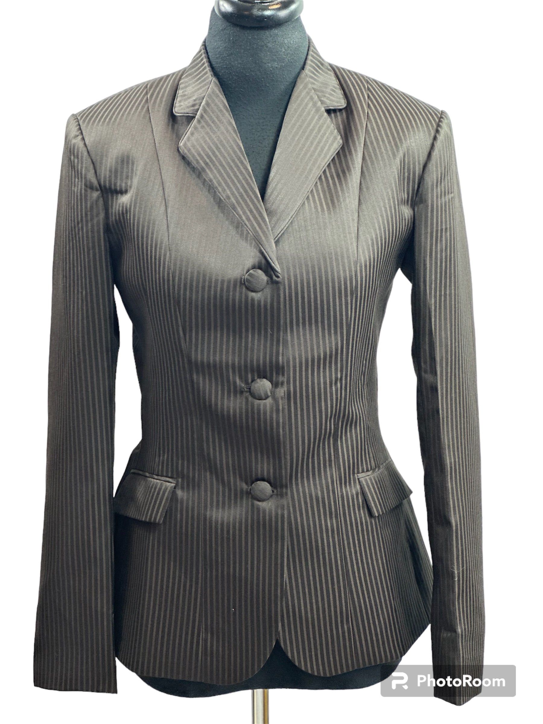 English Show Coat Brown Self Stripe HR-0108