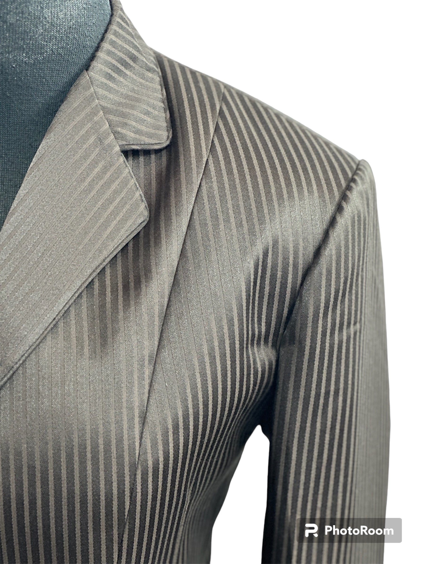 English Show Coat Brown Self Stripe HR-0108