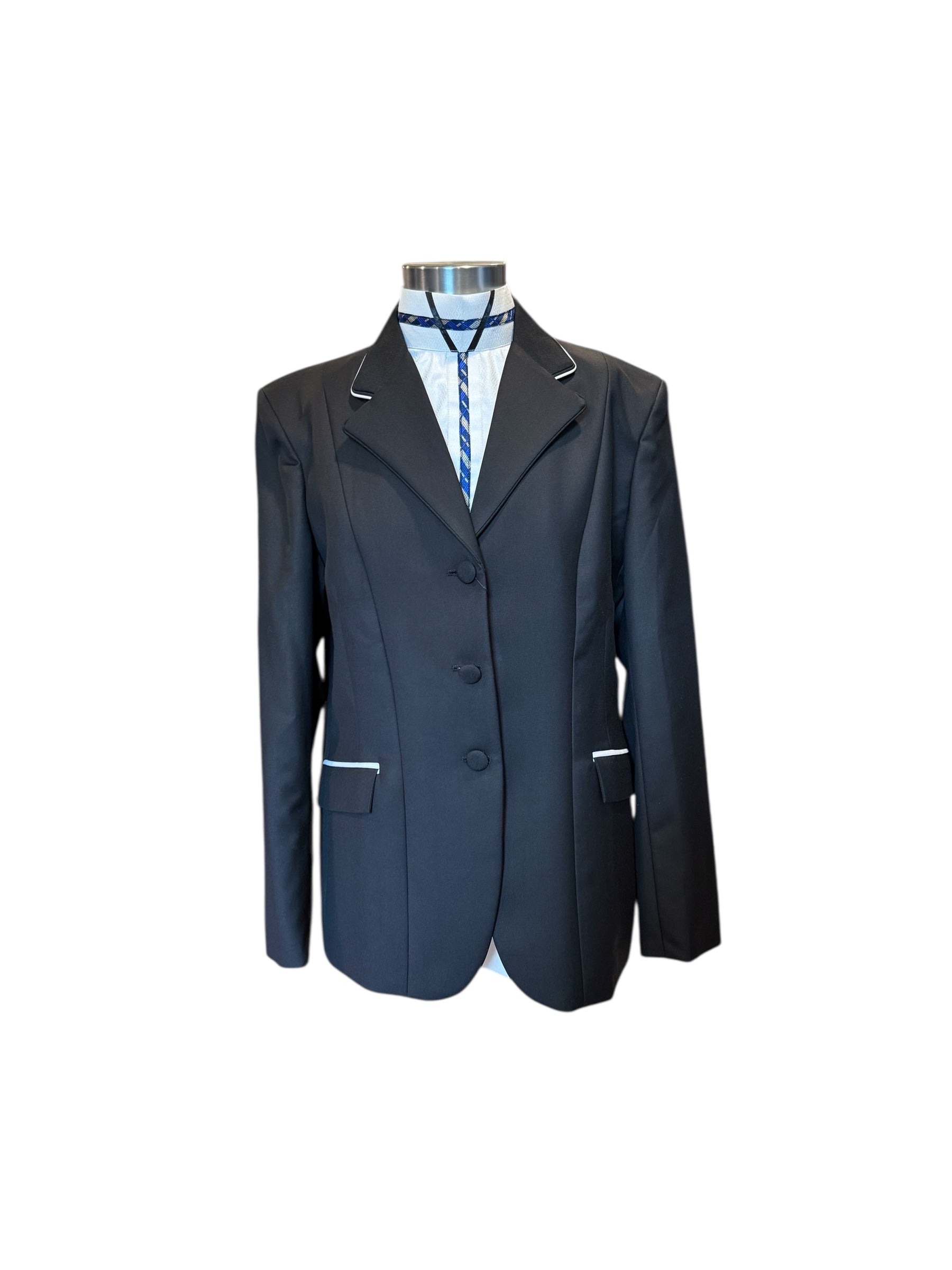 English Show Coat Black with white pipe