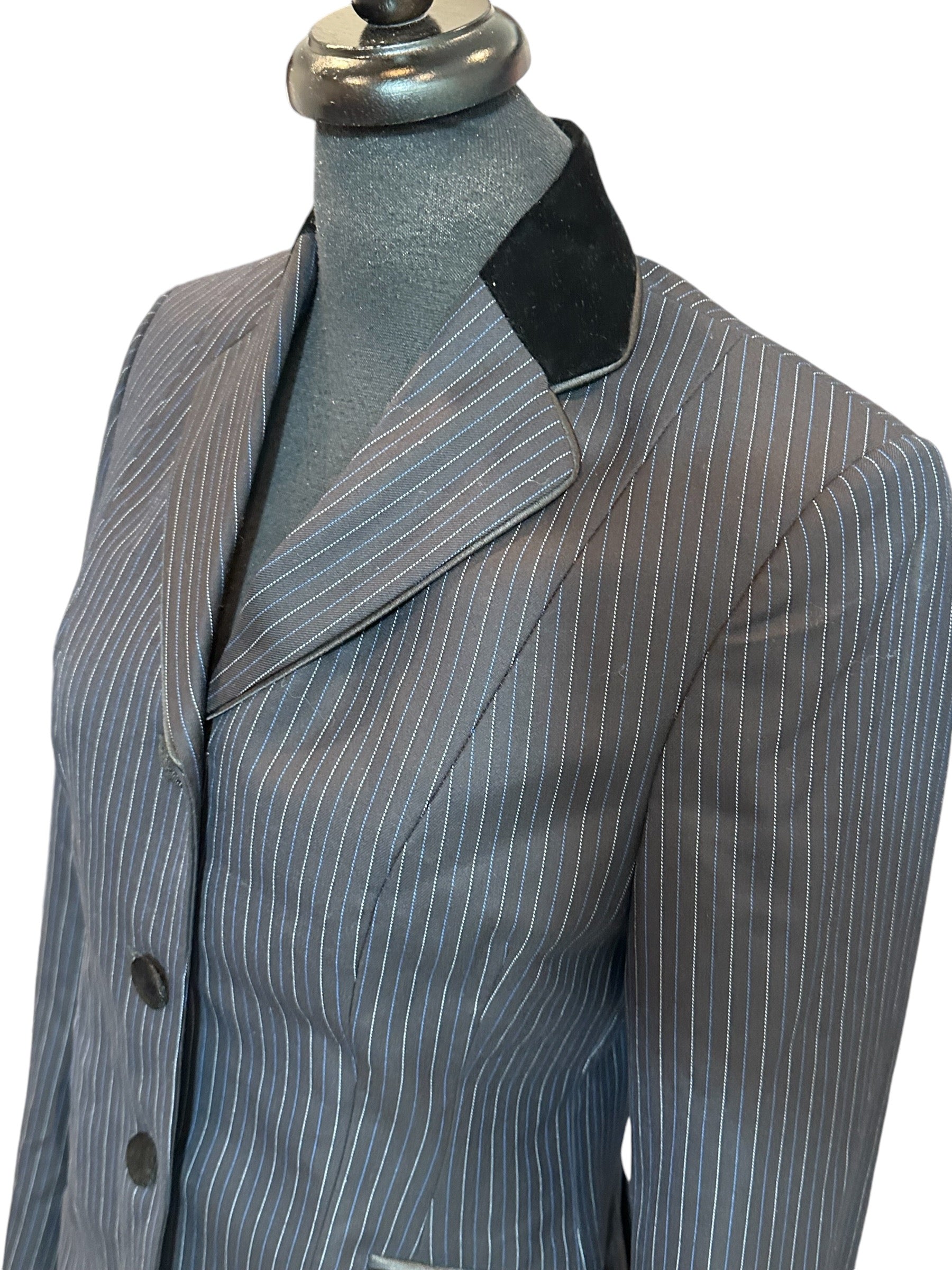 English Show Coat Midnight and Black Stripes. “ONE ONLY”